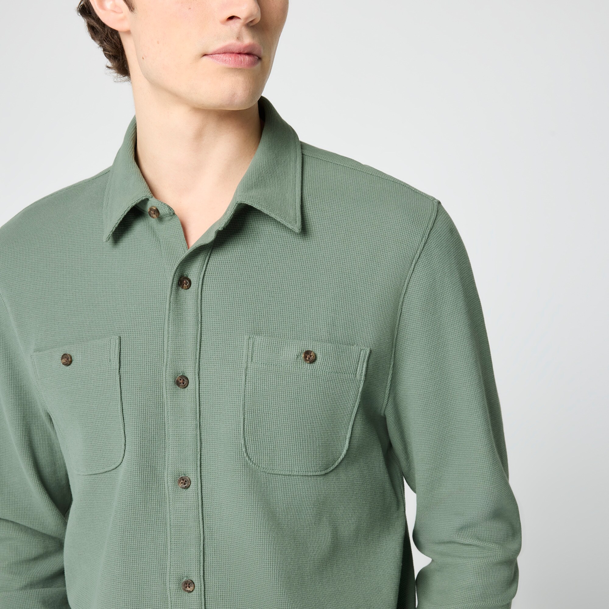 Waffle-knit shirt
