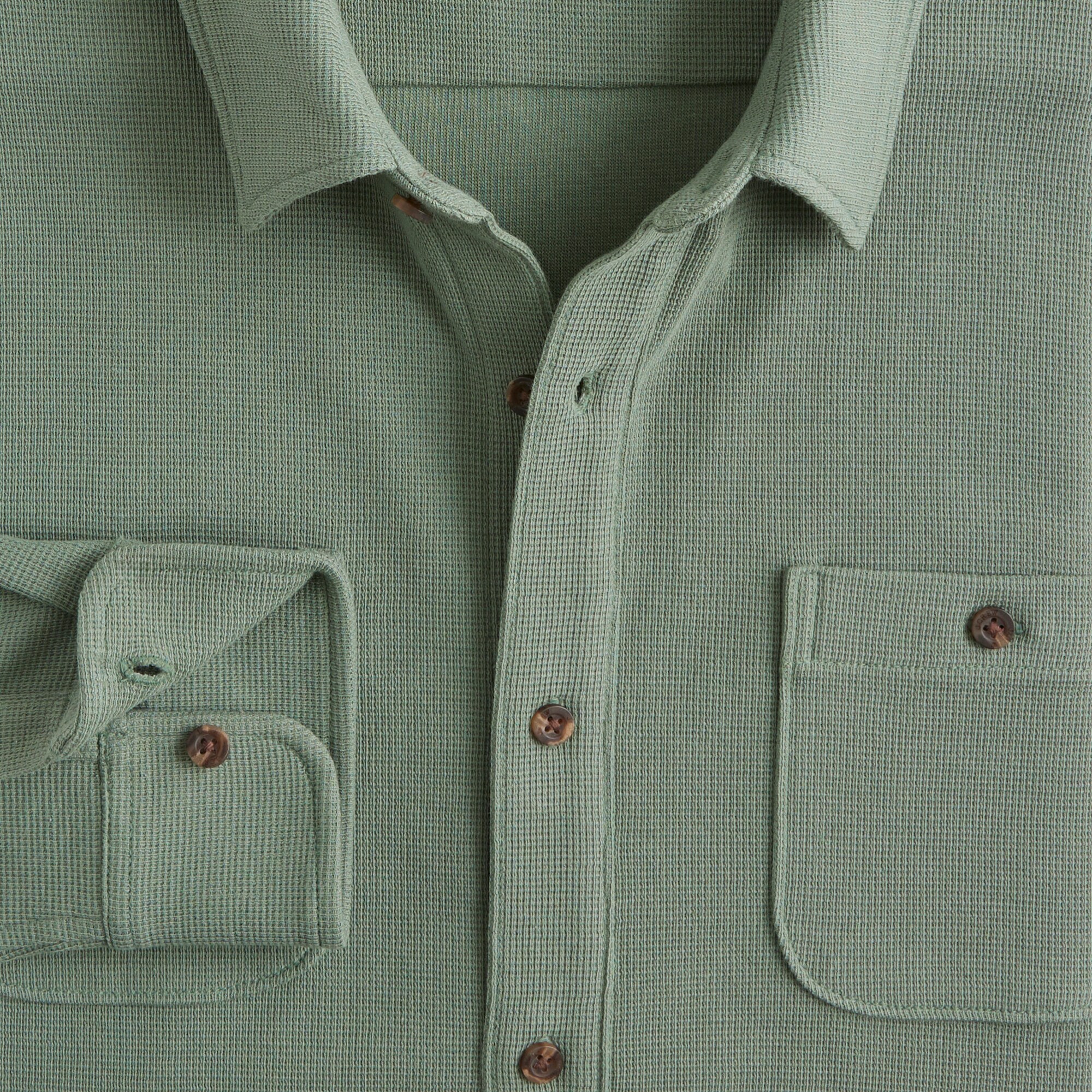 Waffle-knit shirt