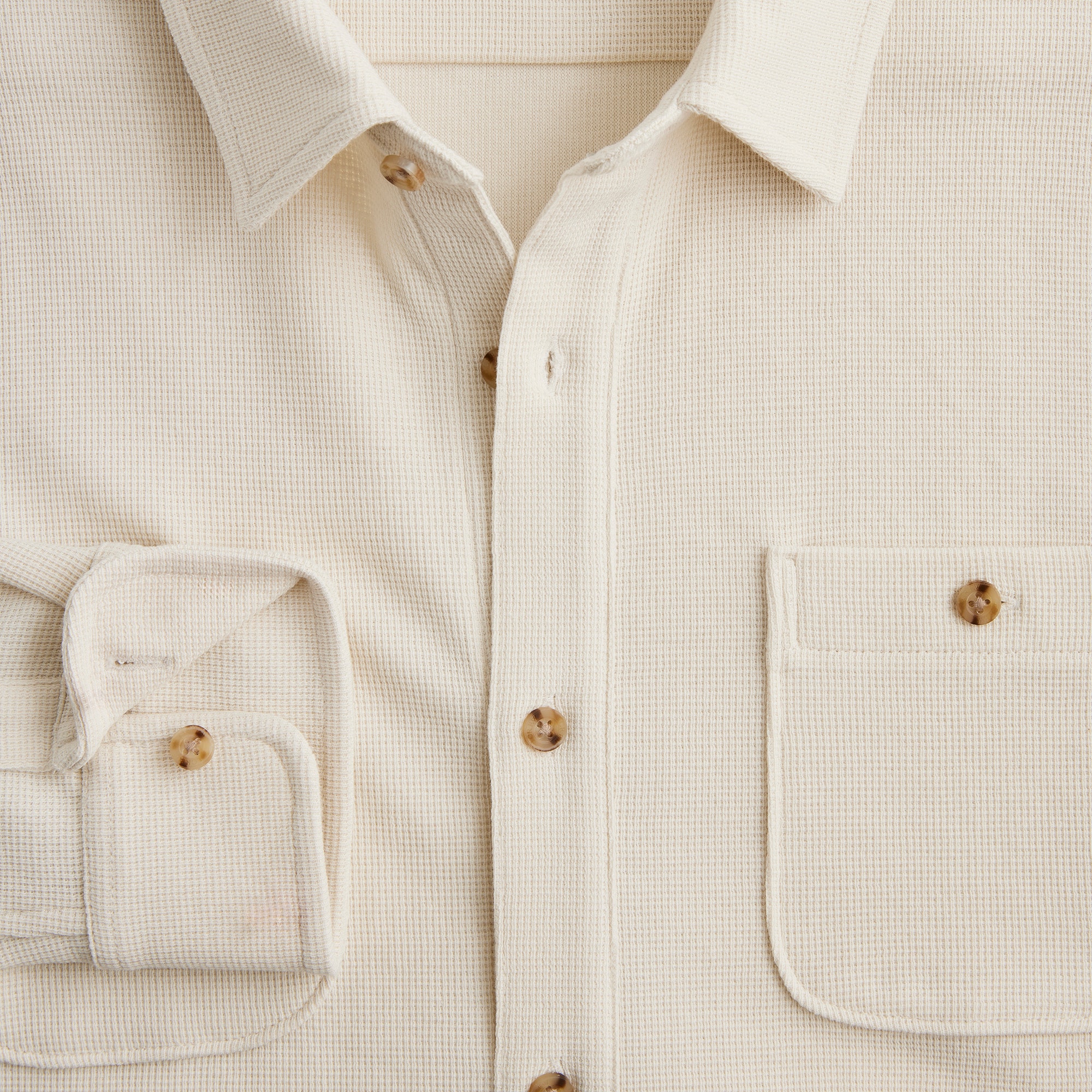 Waffle-knit shirt