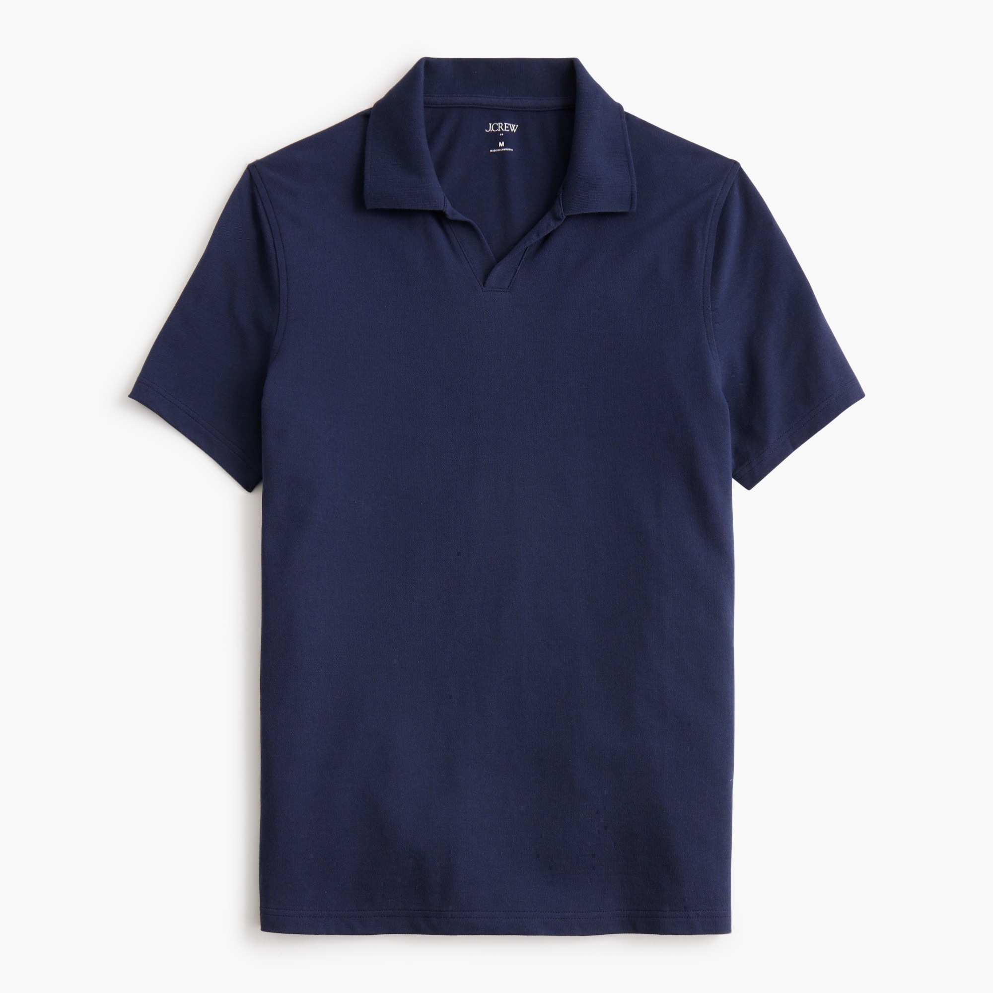 mens Flex piqu&eacute; johnny-collar polo shirt