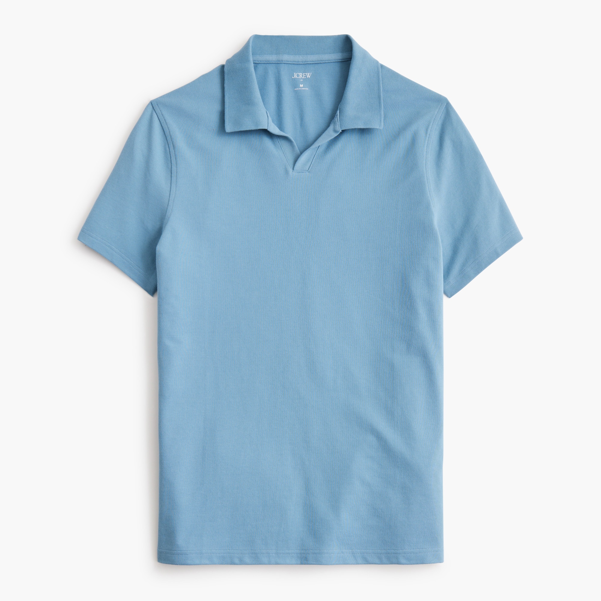 mens Flex piqu&eacute; johnny-collar polo shirt