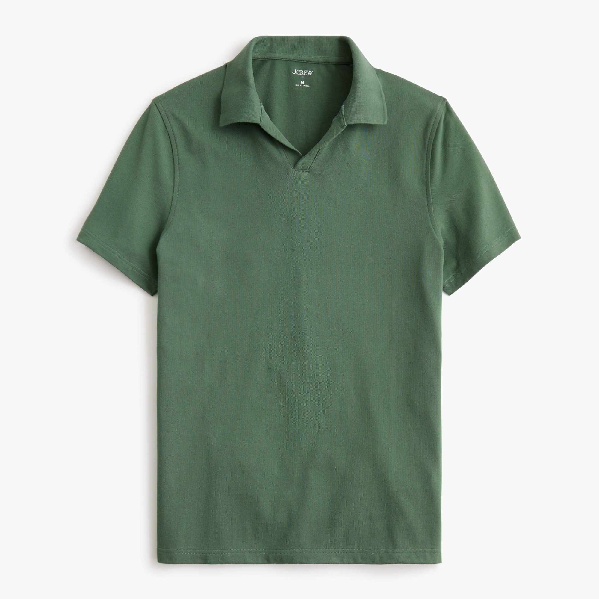 mens Flex piqu&eacute; johnny-collar polo shirt