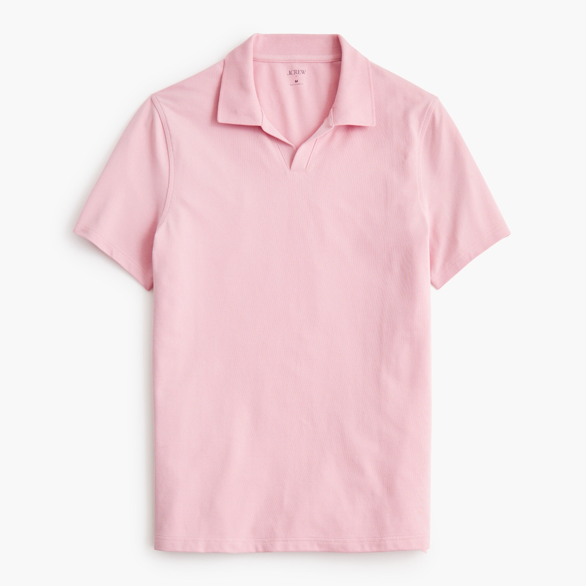 Flex piqué johnny-collar polo shirt