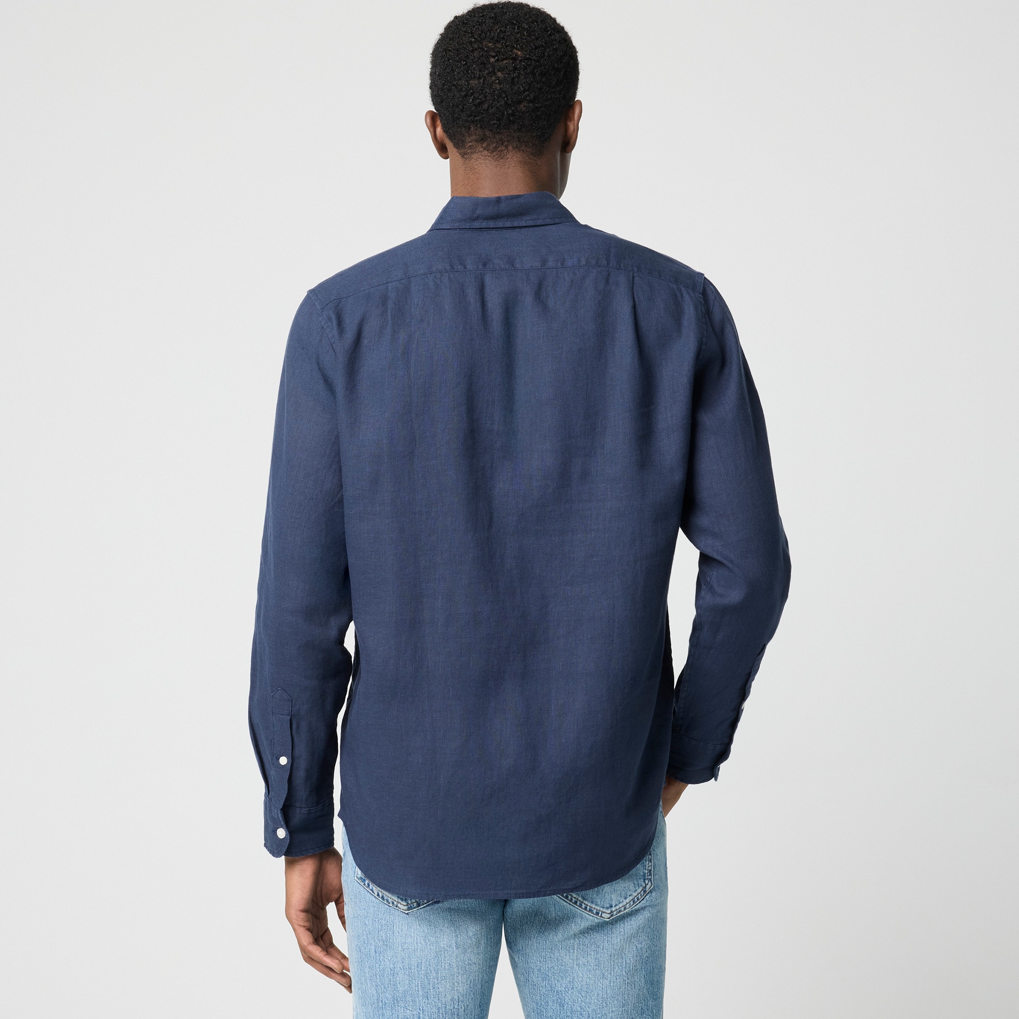 Classic-fit linen-blend shirt - image 3