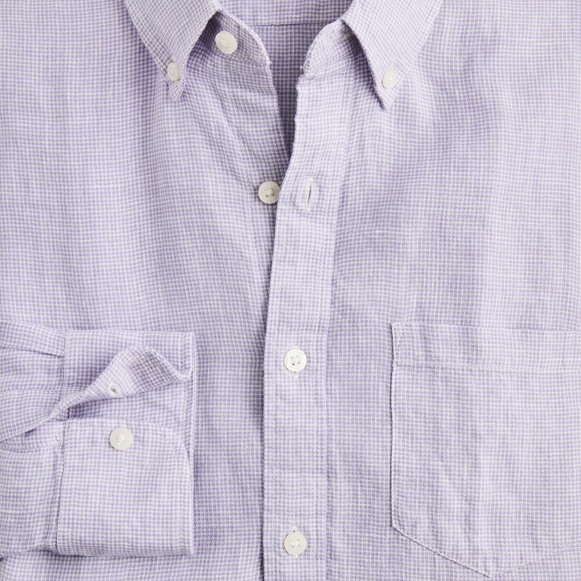 Classic-fit linen-blend shirt