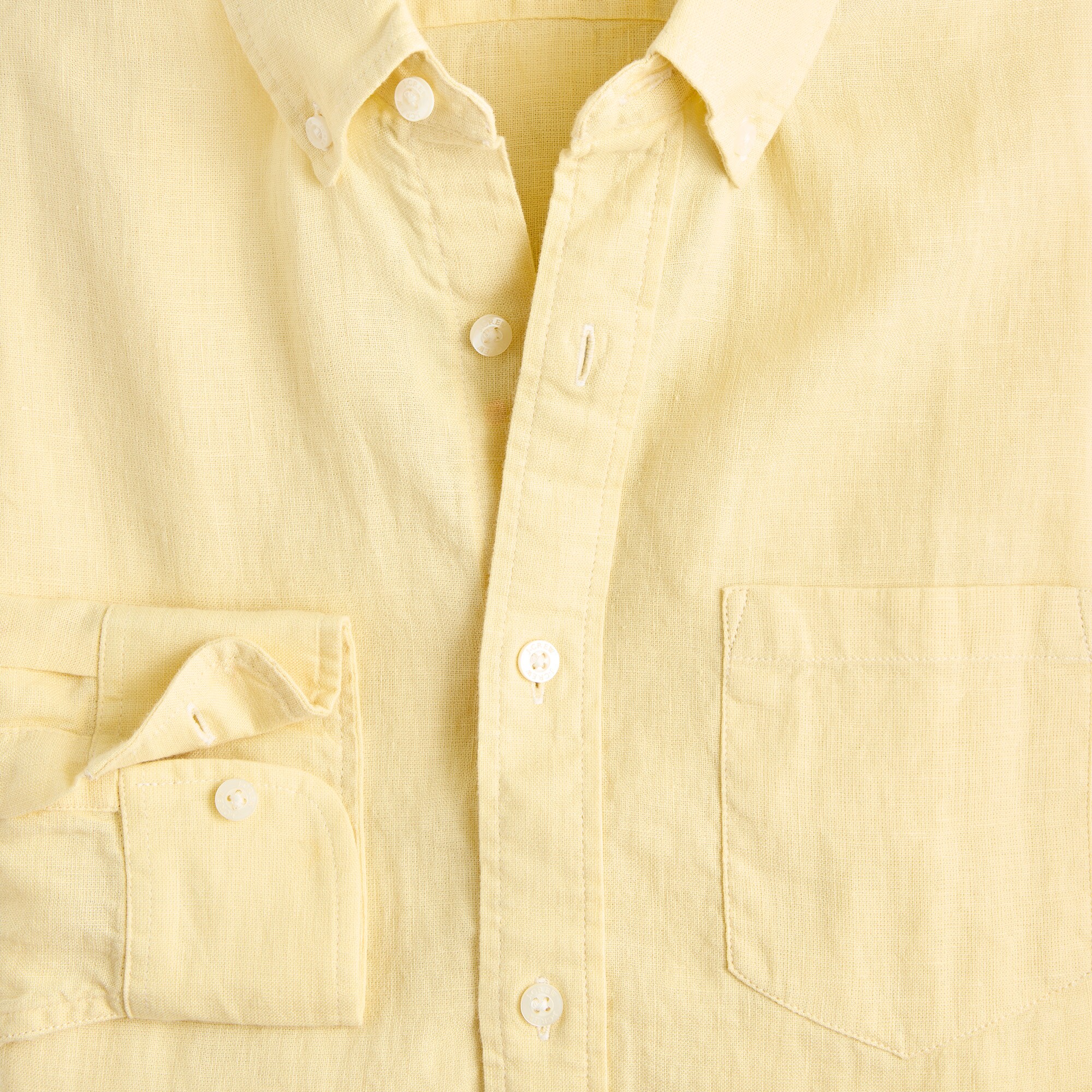Classic-fit linen-blend shirt