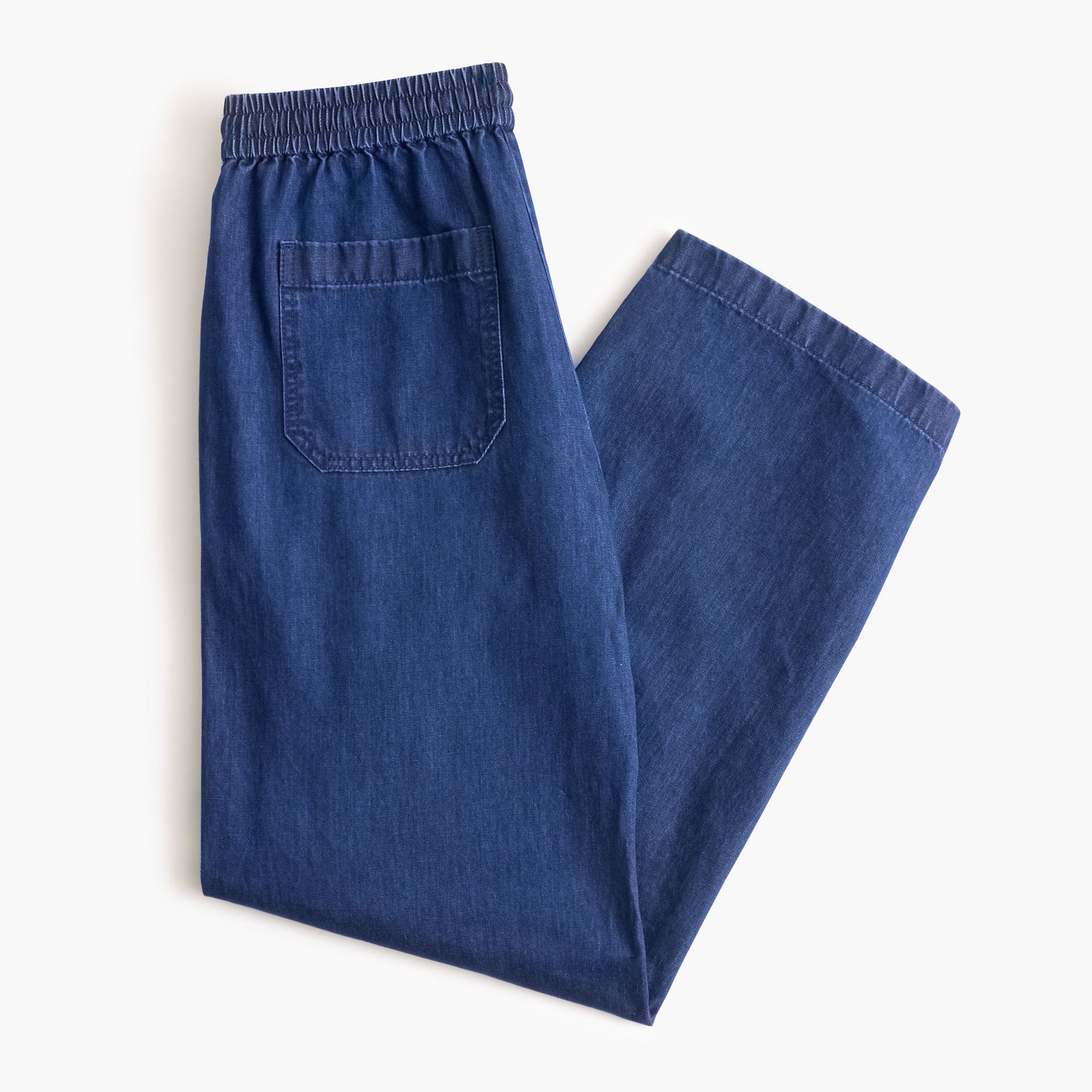 Chambray wide-leg utility pull-on pant - image 4