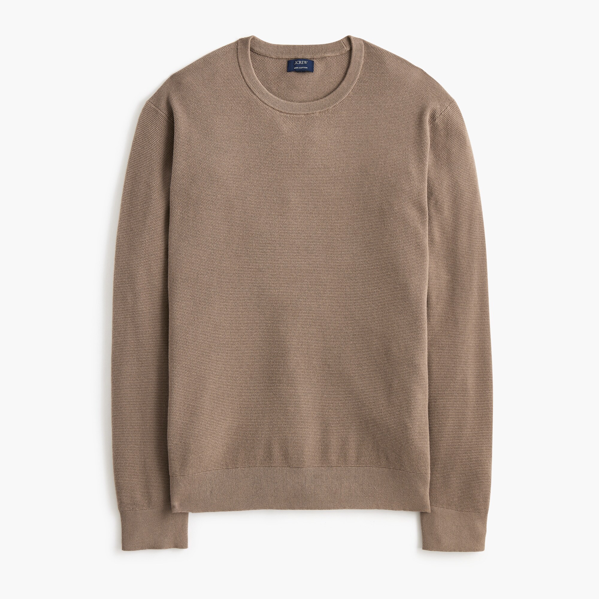 mens Cotton moss-stitch crewneck sweater