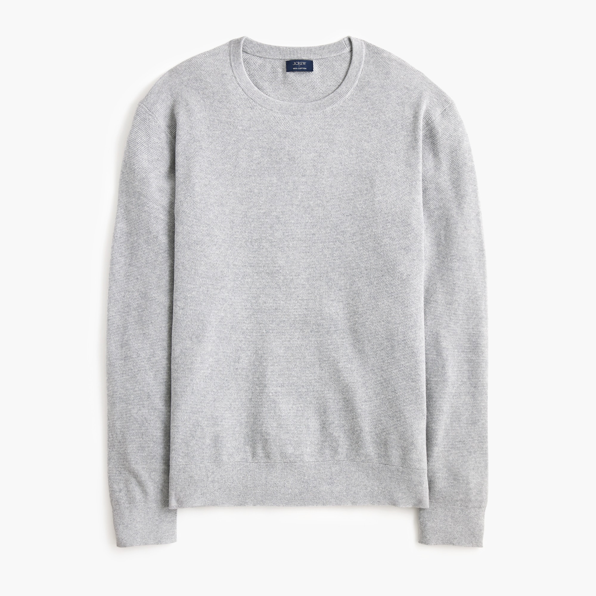 mens Cotton moss-stitch crewneck sweater