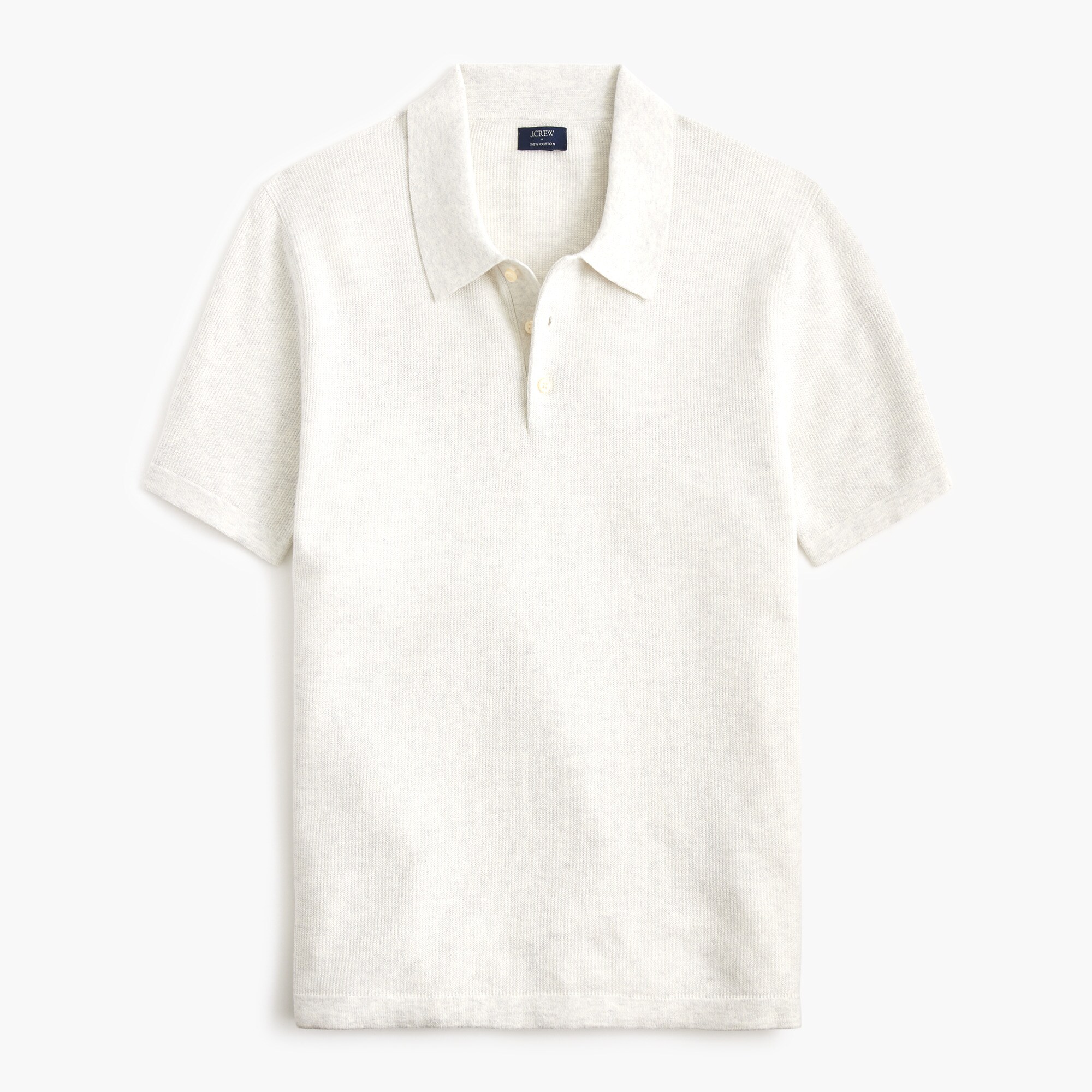 Textured cotton sweater-polo
