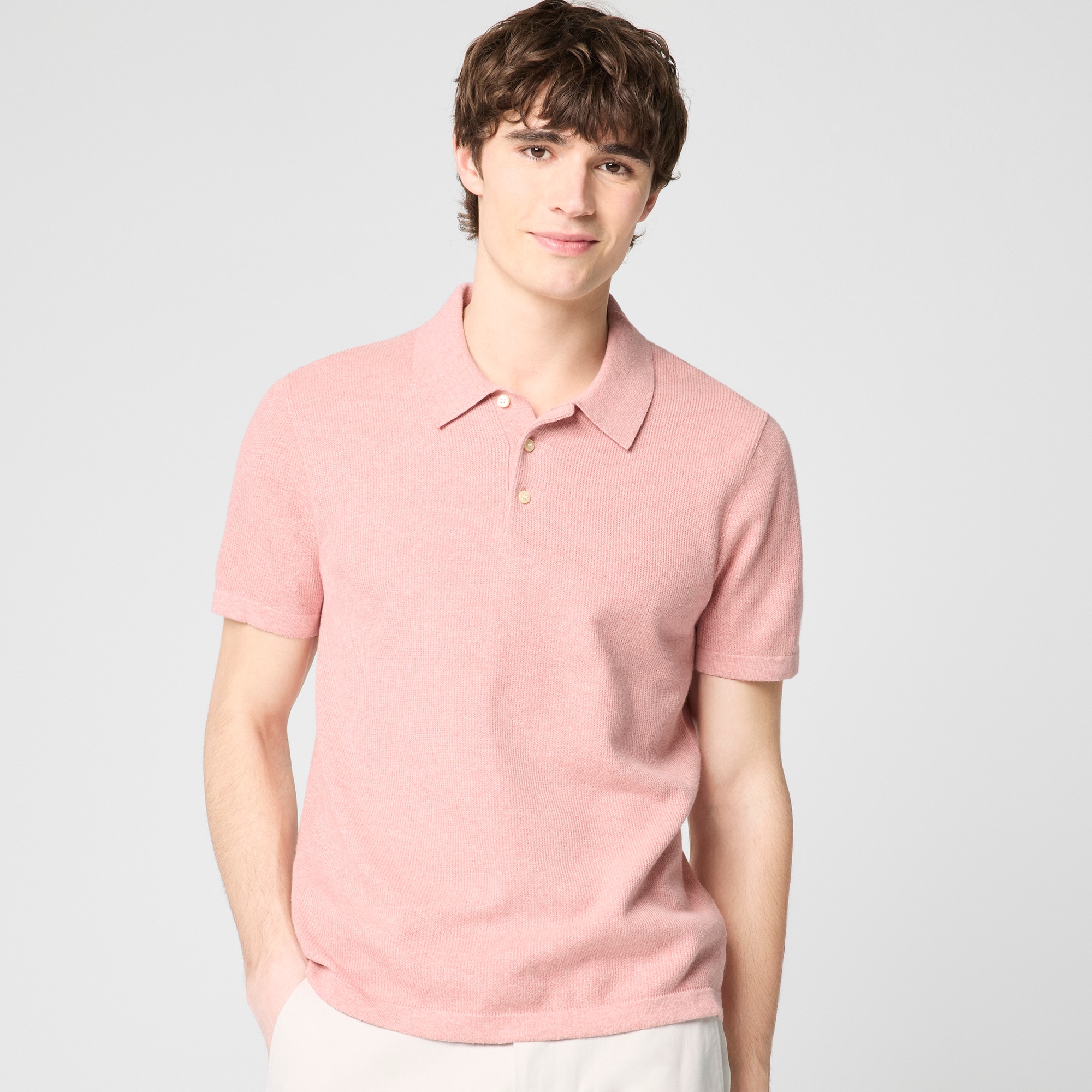 Textured Cotton Sweater-polo For Men | Factory