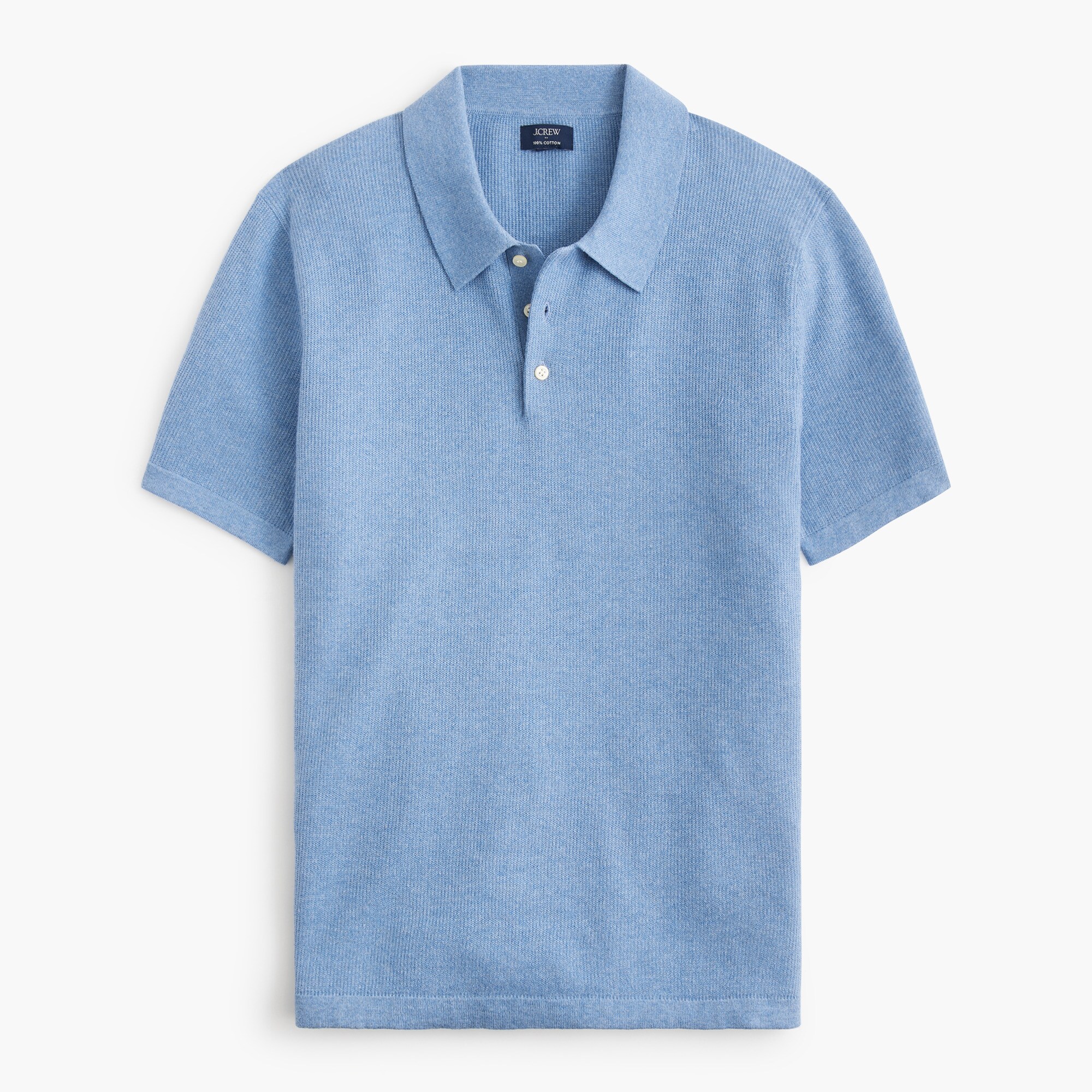 Textured cotton sweater-polo