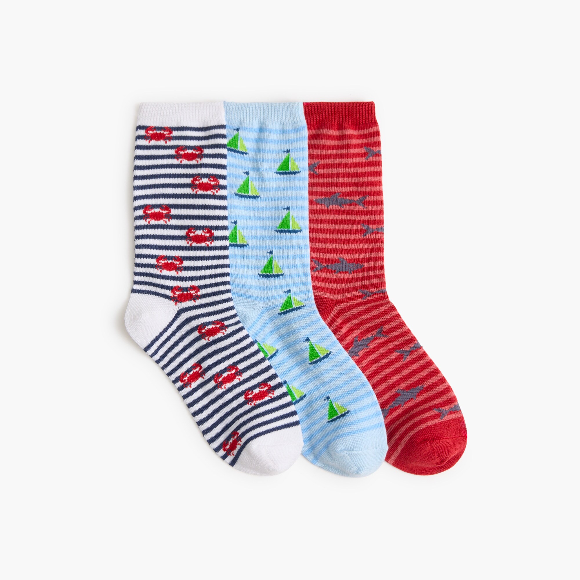 boys' striped socks three-pack for boys