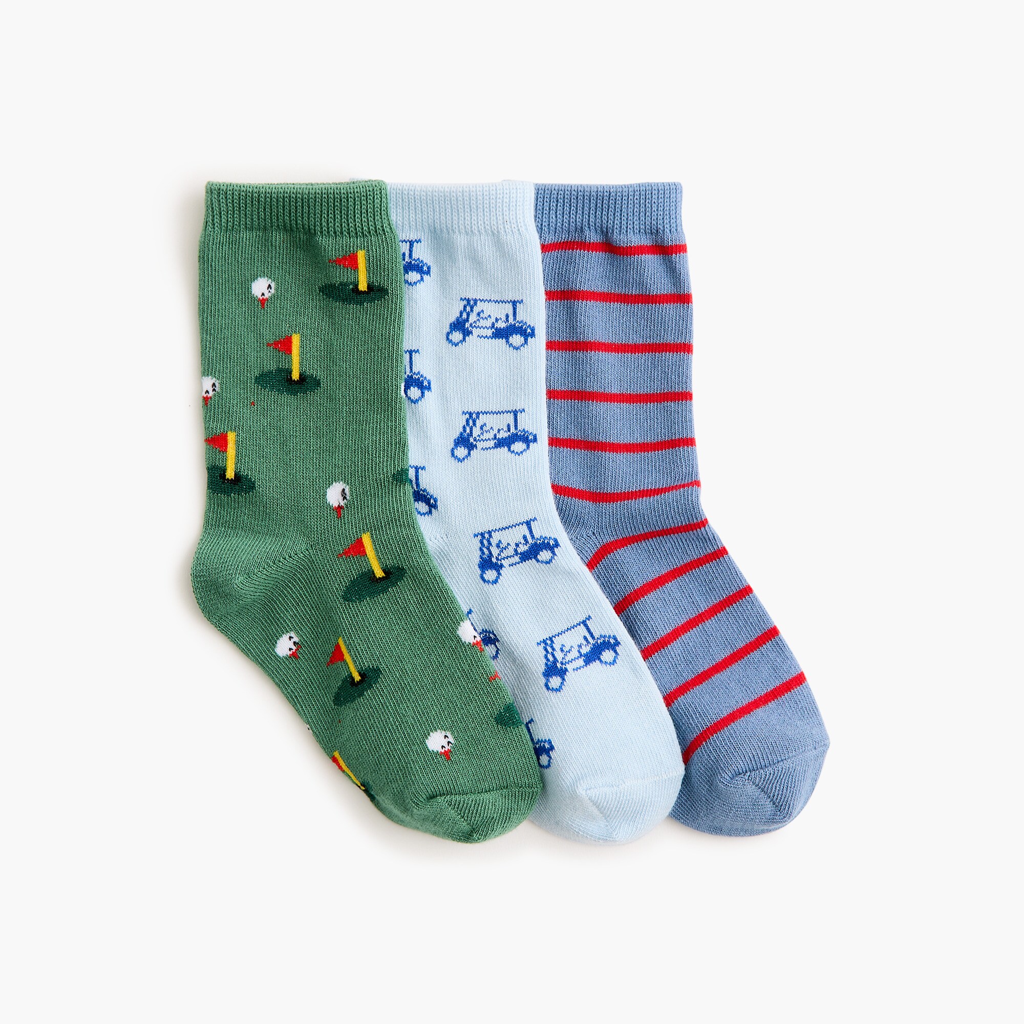 boys' golf socks three-pack for boys