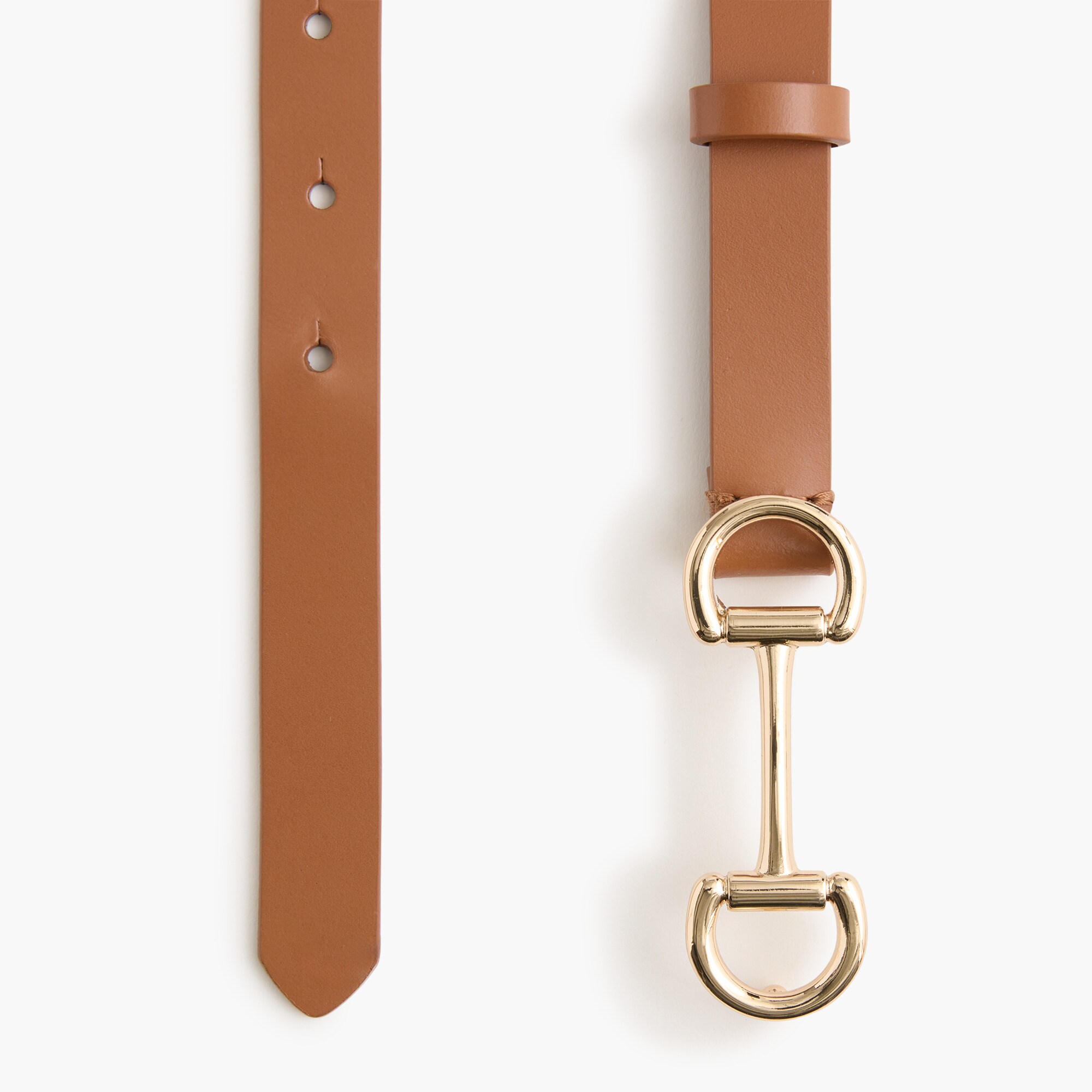 Bit-buckle leather belt