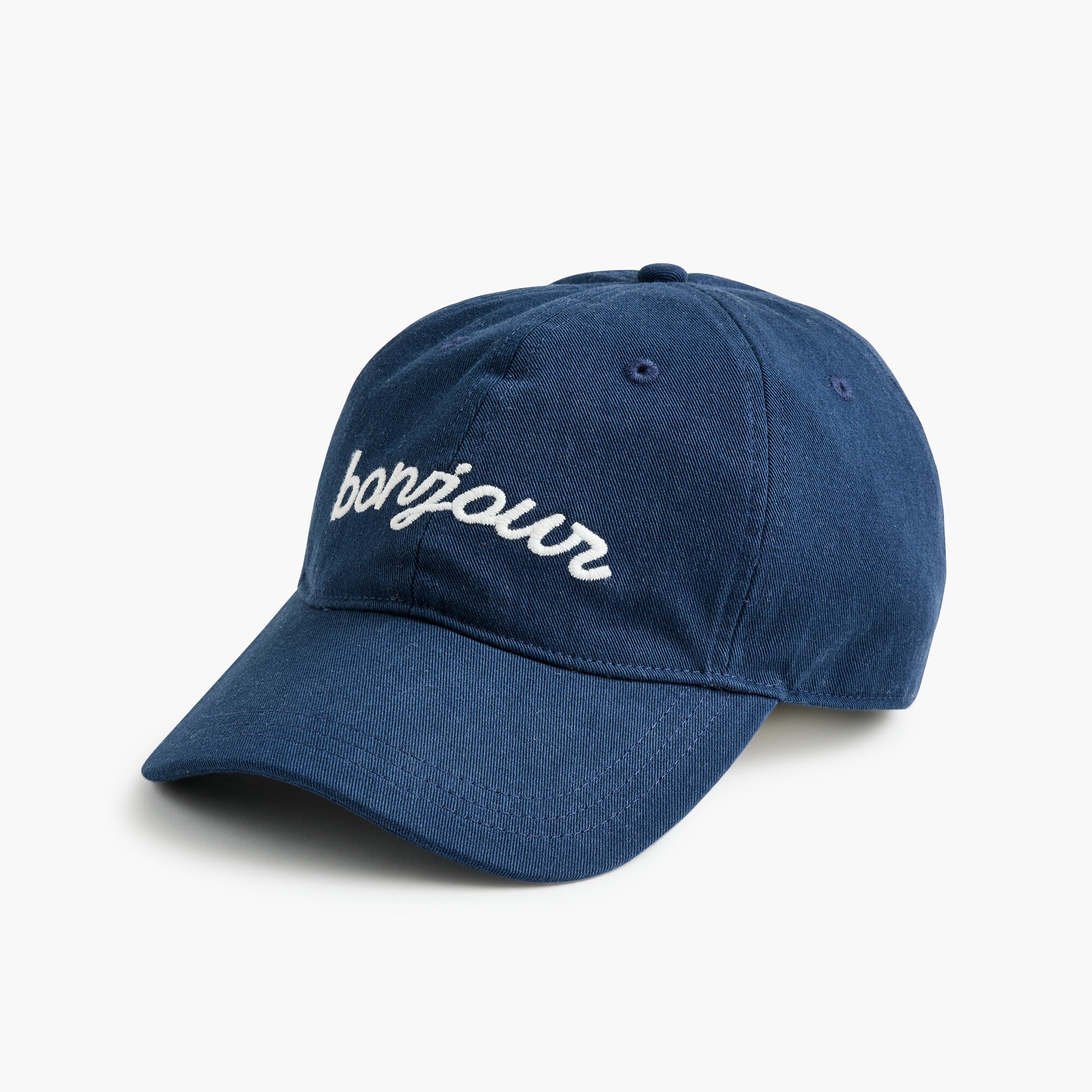 "bonjour" baseball hat for women