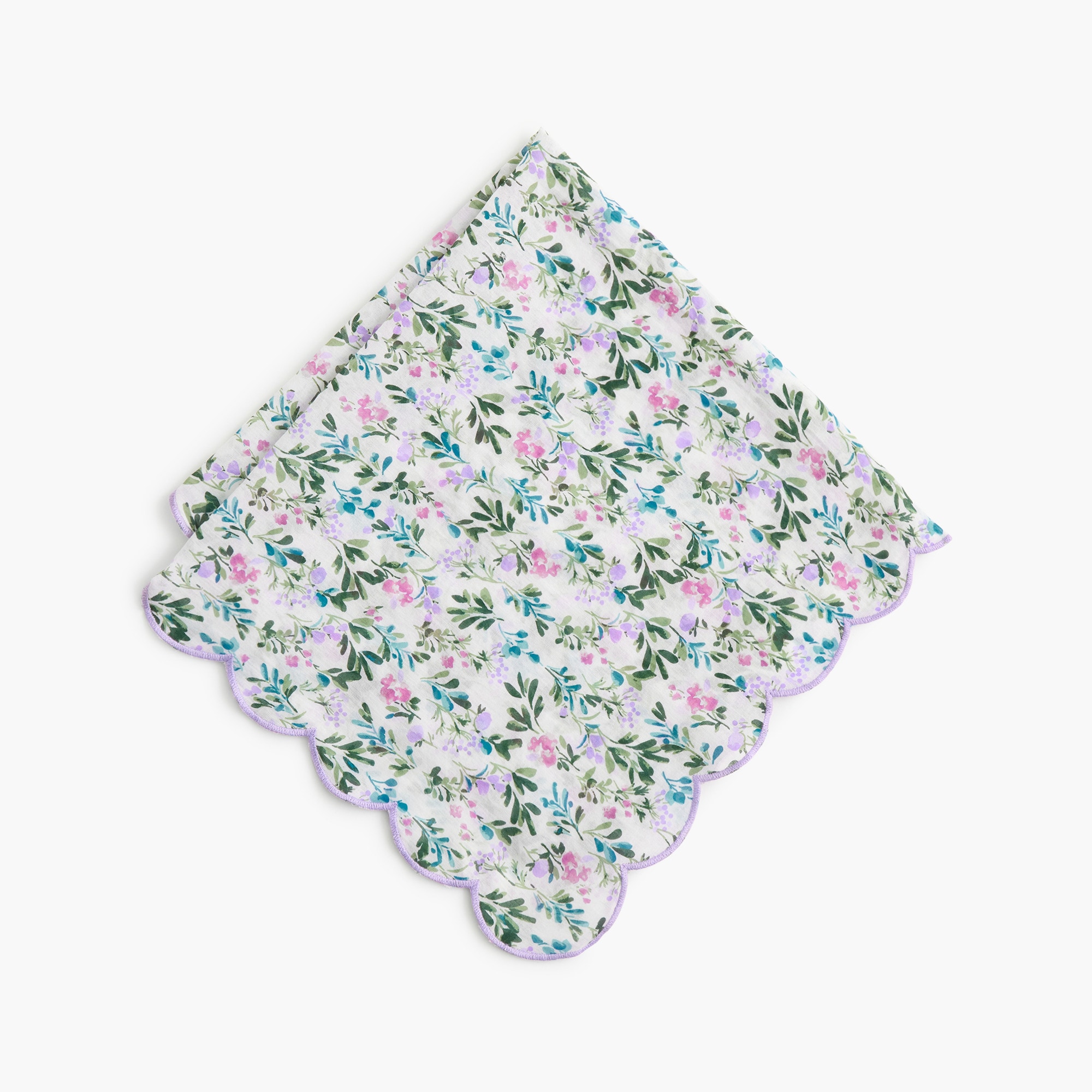  Cotton scalloped handkerchief