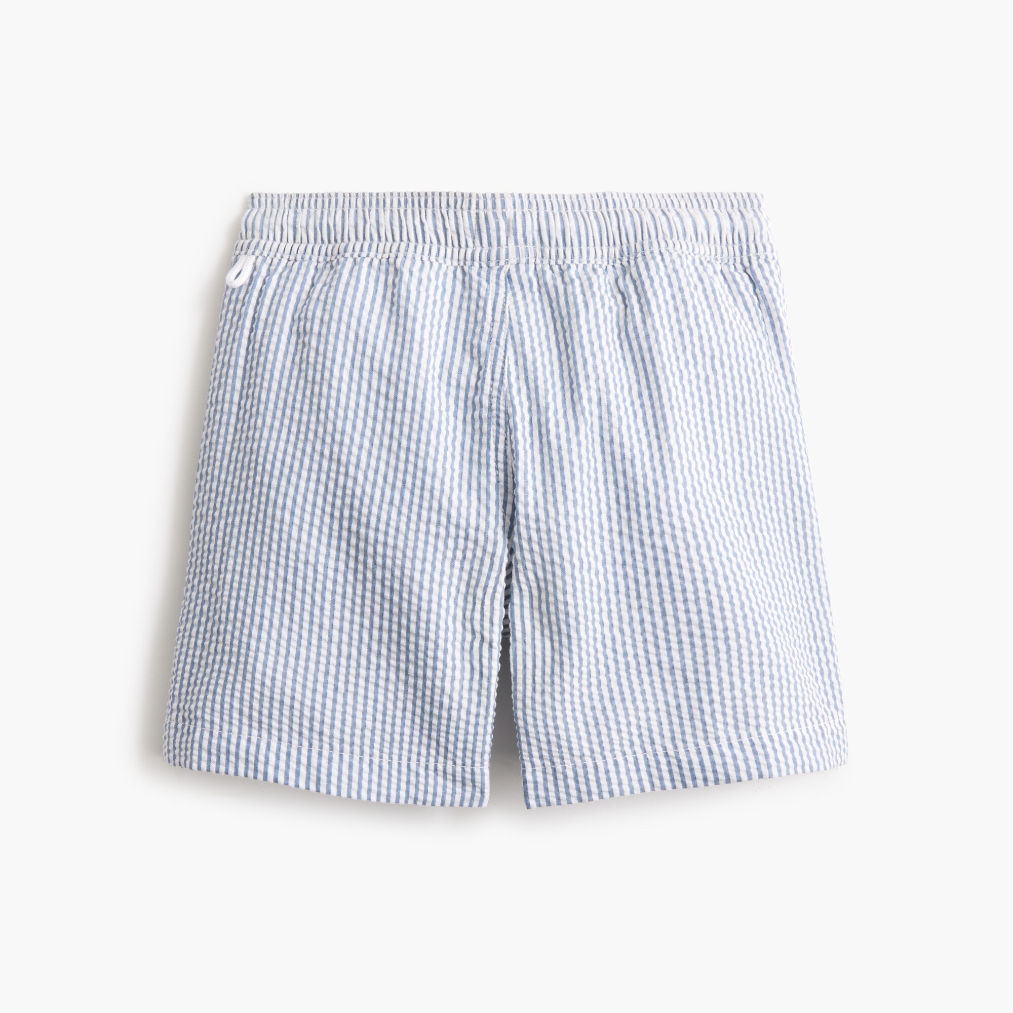 Boys' seersucker compression swim trunk