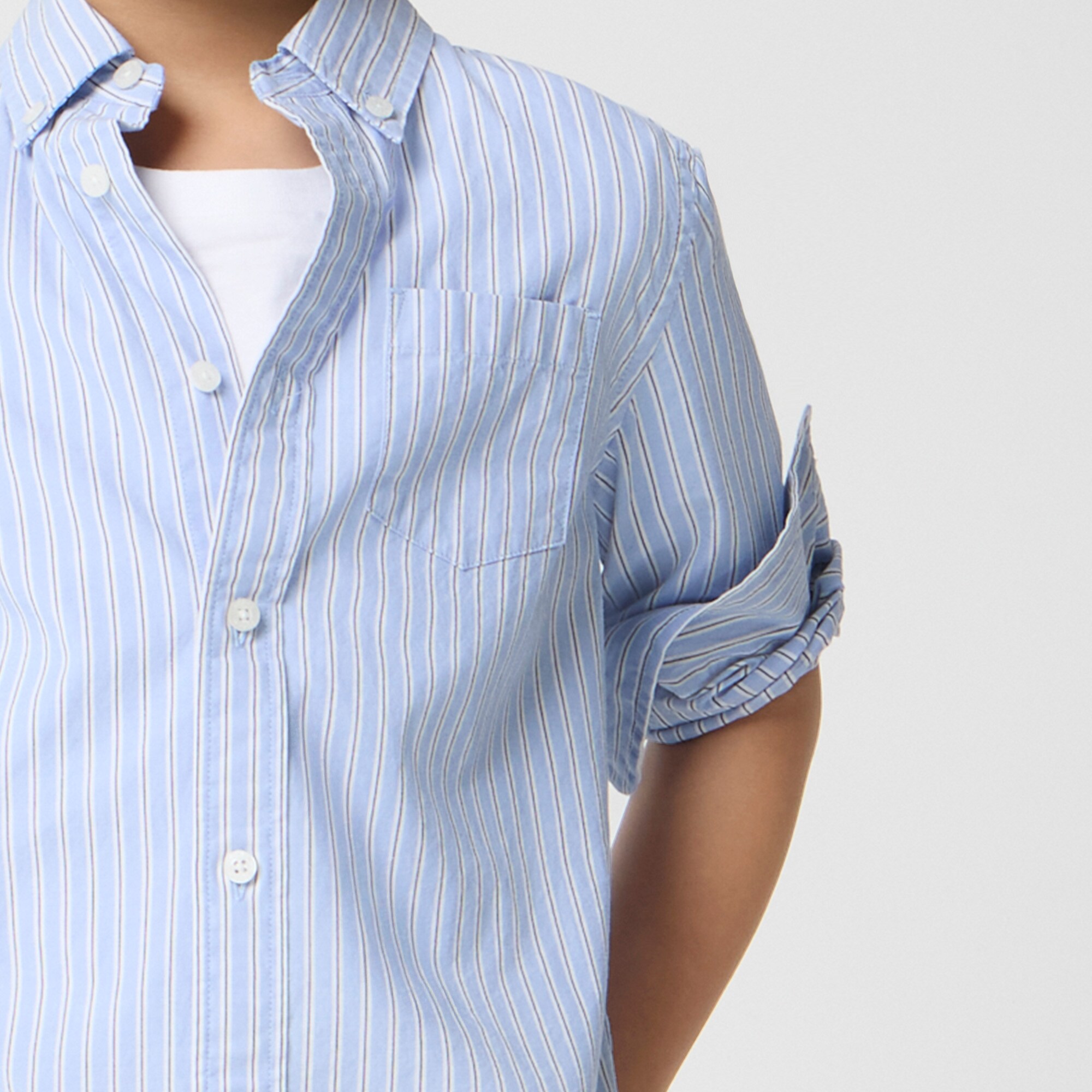 Boys' long-sleeve flex washed shirt