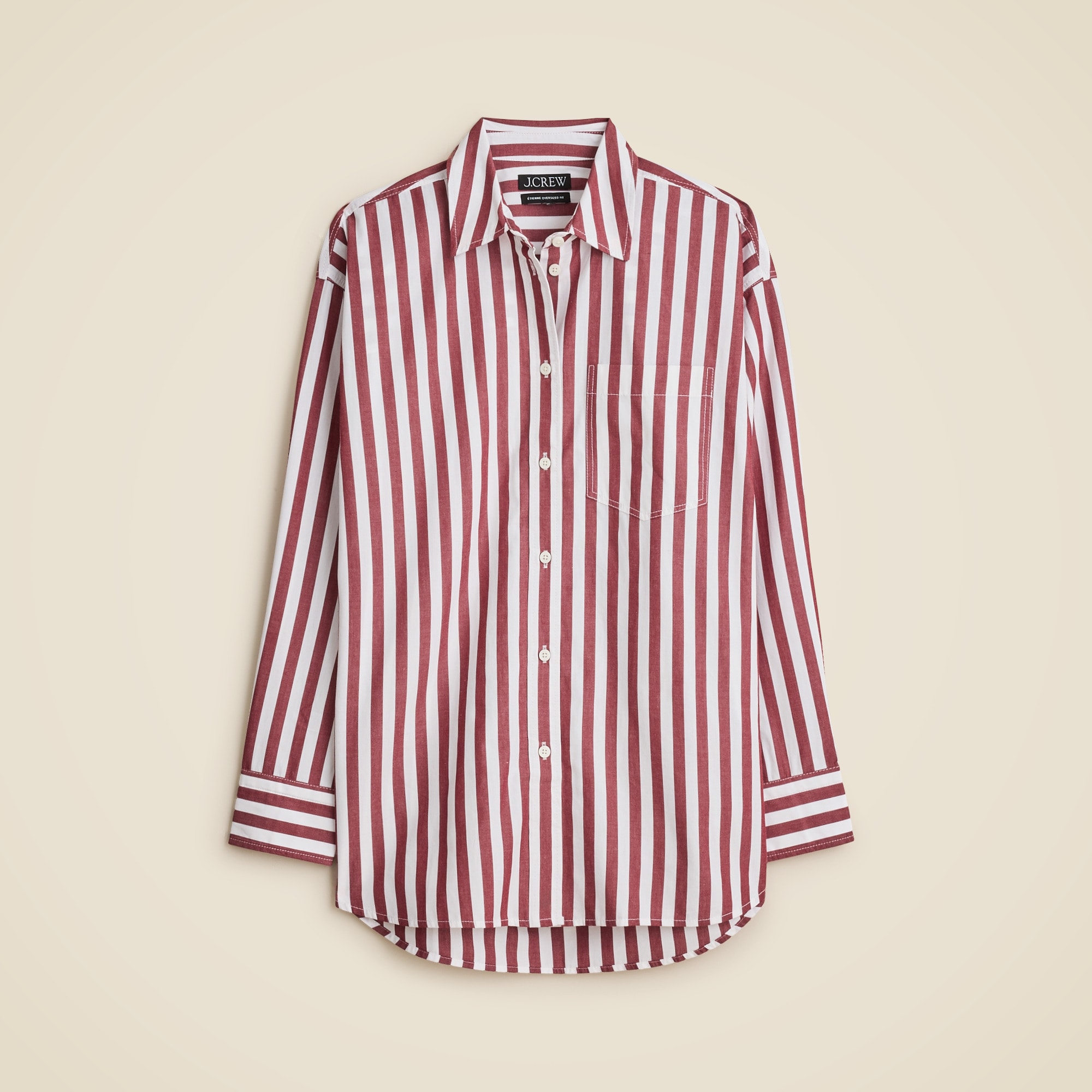 Étienne oversized shirt in striped cotton poplin