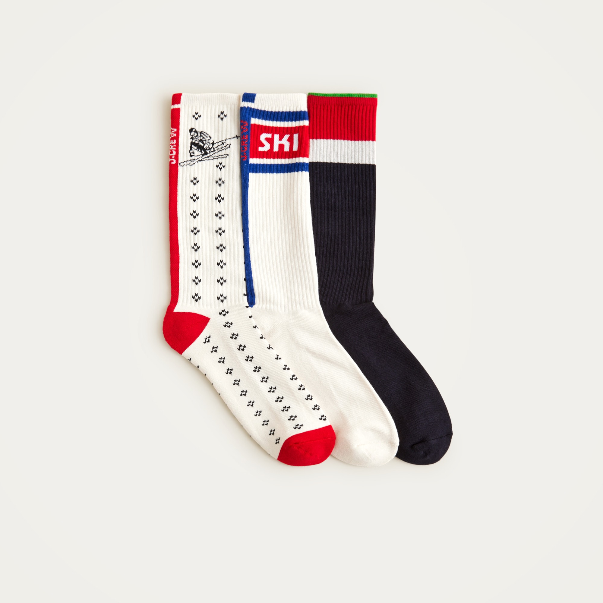womens U.S. Ski &amp; Snowboard by J.Crew cotton socks three-pack