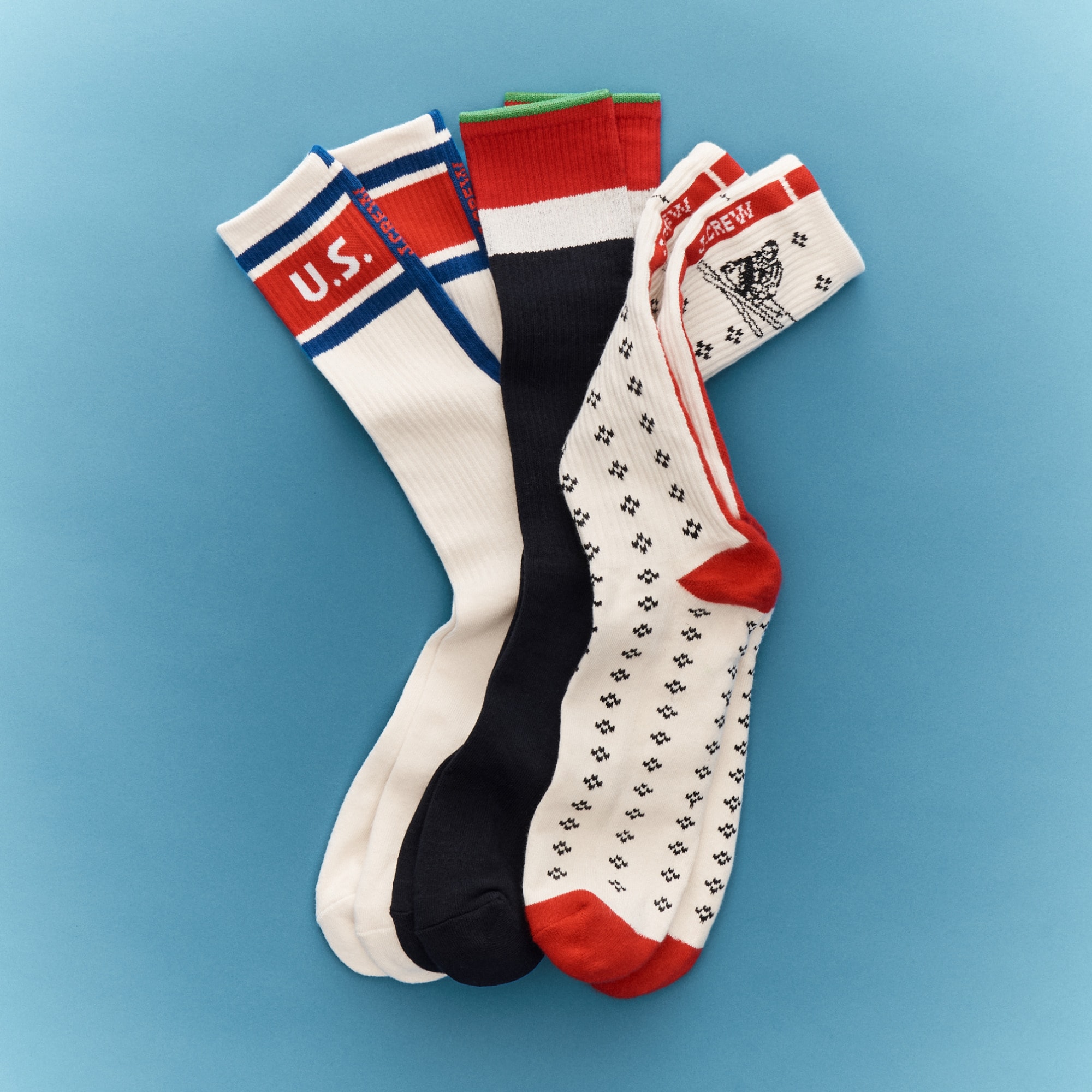 mens U.S. Ski &amp; Snowboard by J.Crew cotton socks three-pack