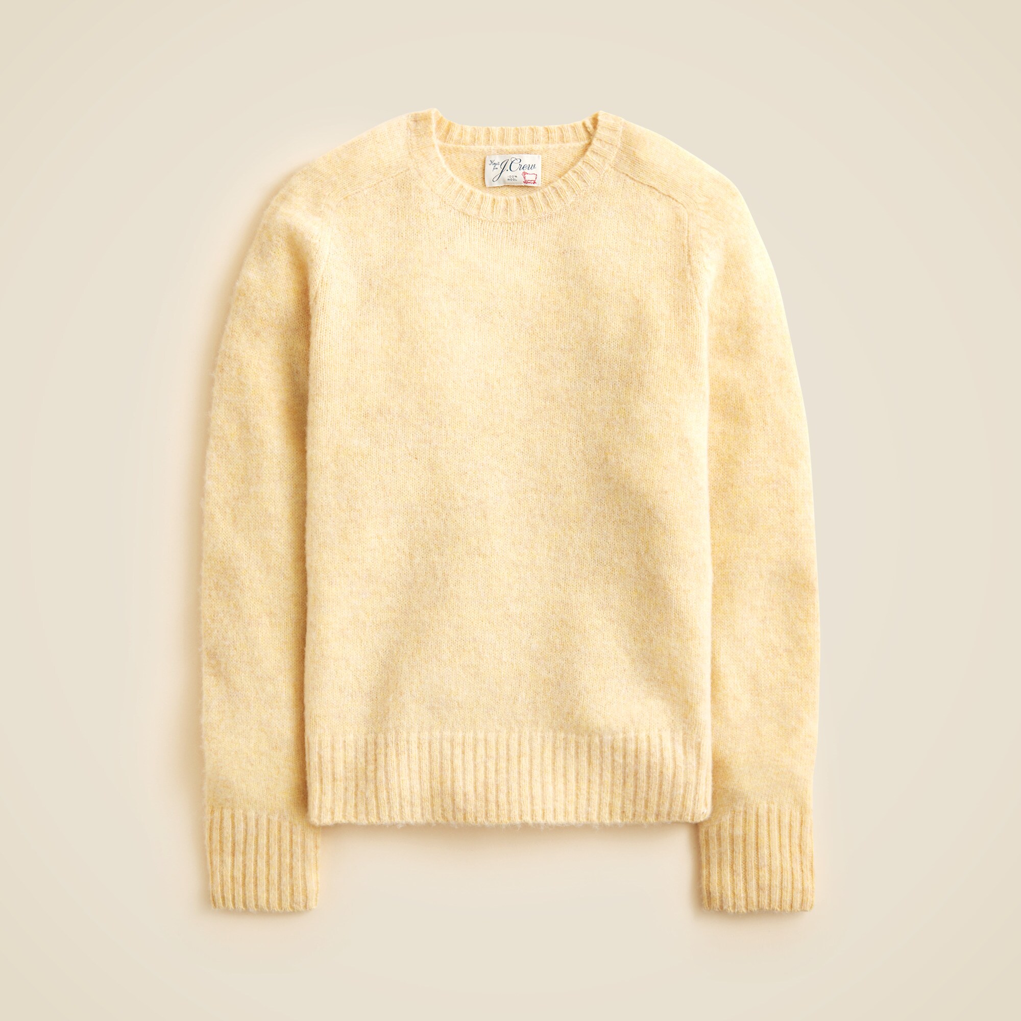 Soft-washed wool saddle-sleeve sweater