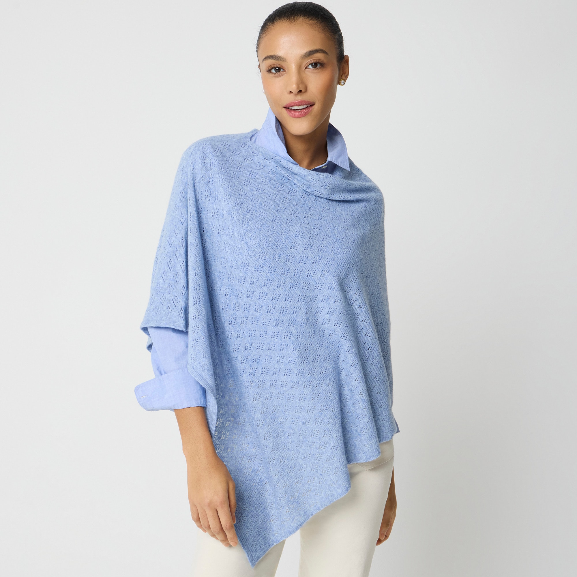 Pointelle poncho