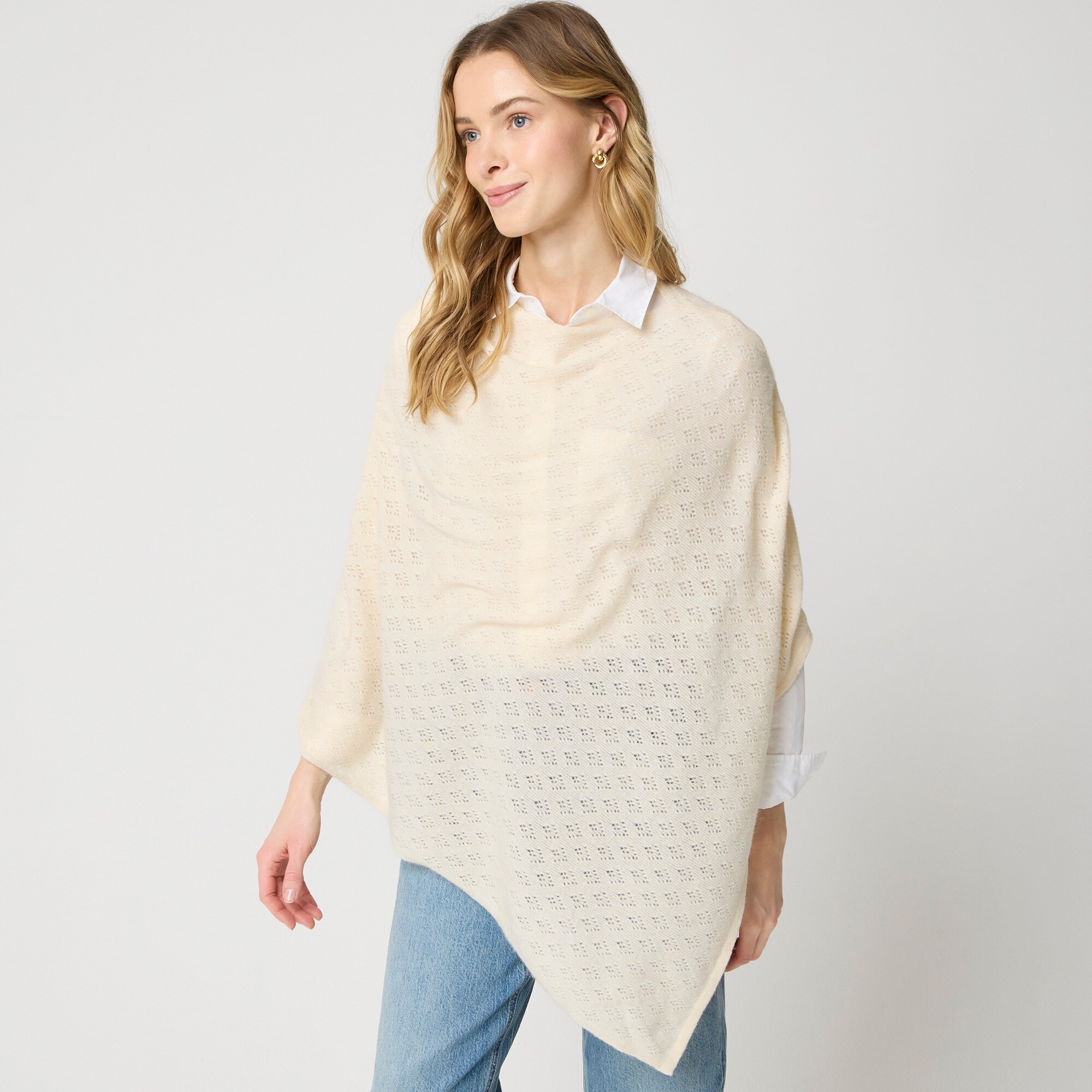 Pointelle poncho