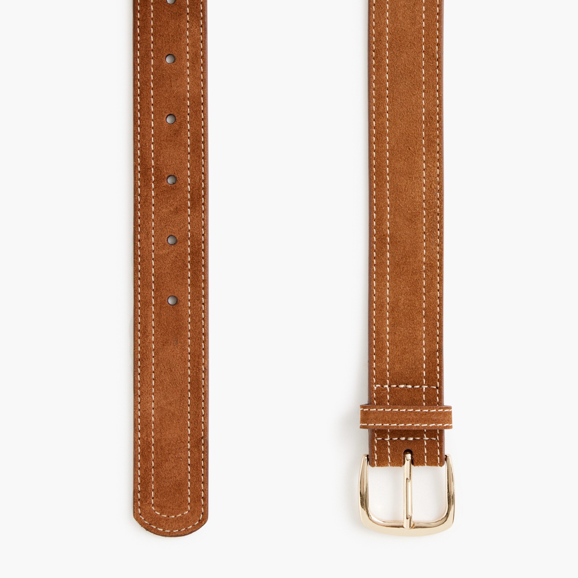 Stitched square buckle belt