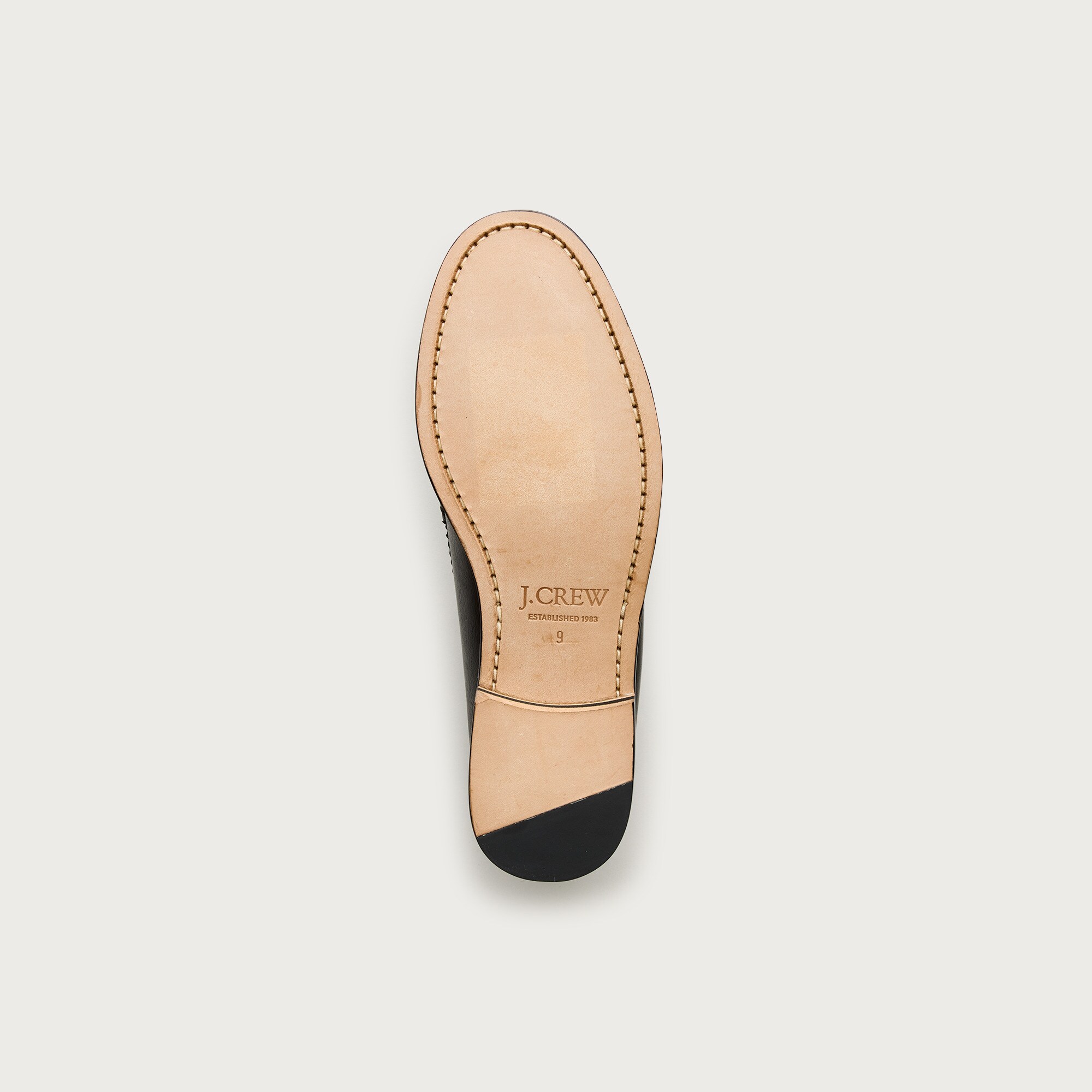 Camden tumbled leather loafers with leather soles