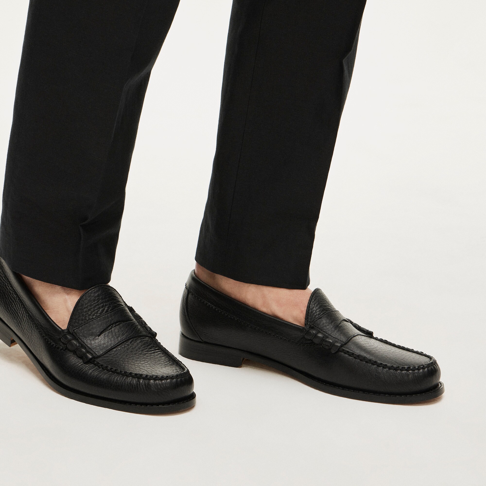 Camden tumbled leather loafers with leather soles