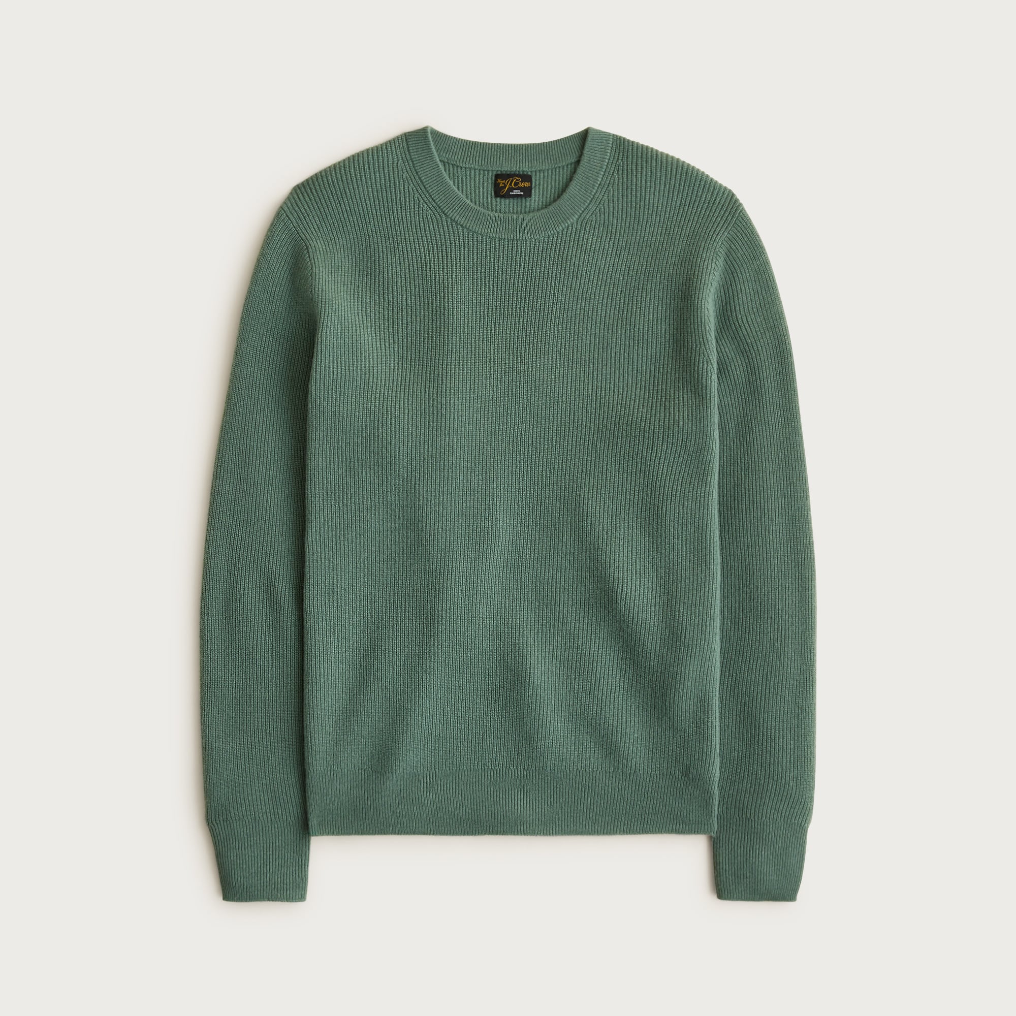 Cashmere rib-knit crewneck sweater