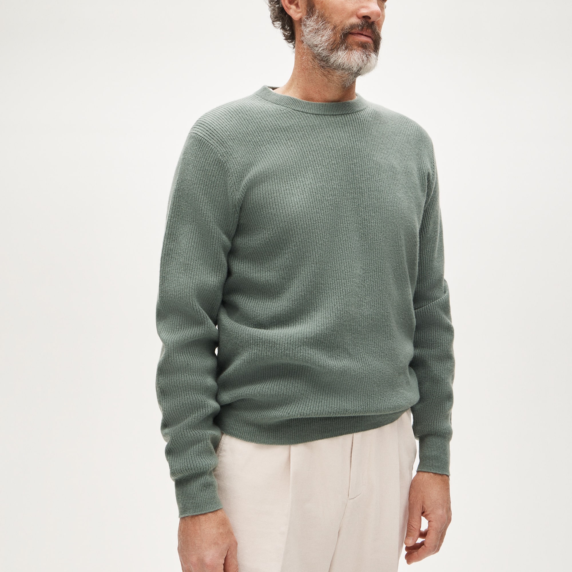 Cashmere Rib-knit Crewneck Sweater For Men | J.Crew