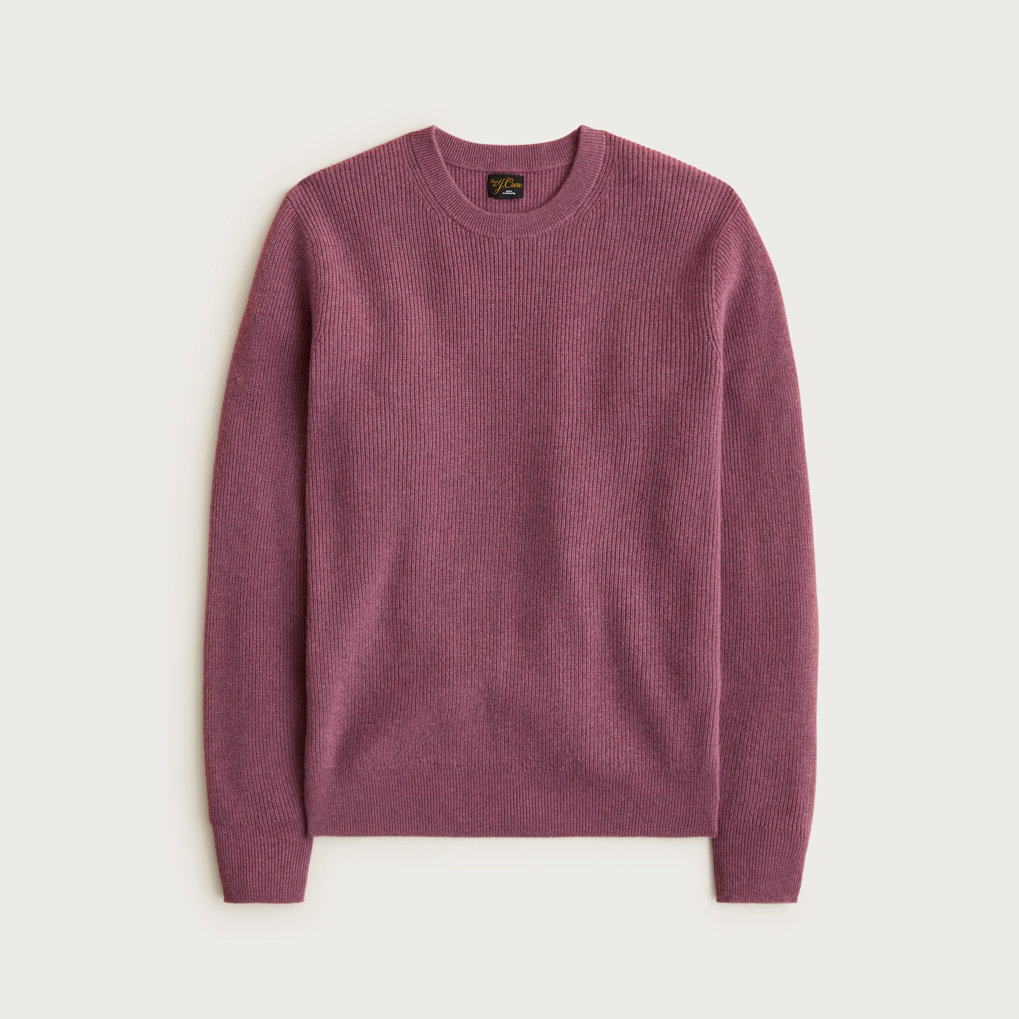 Cashmere rib-knit crewneck sweater