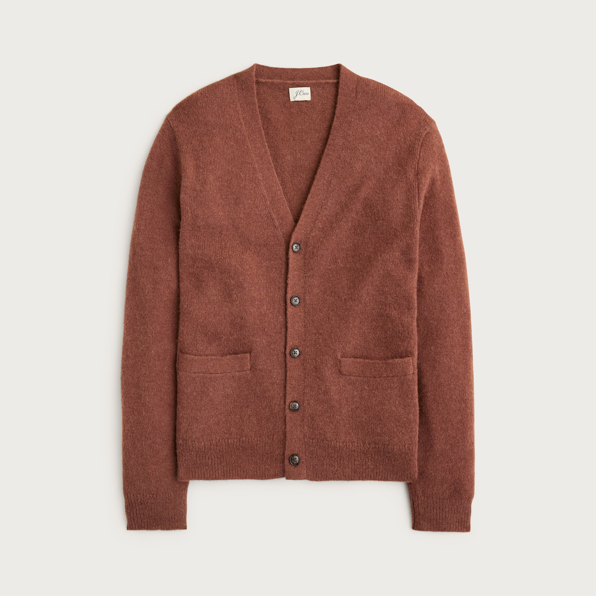 Alpaca-blend V-neck cardigan