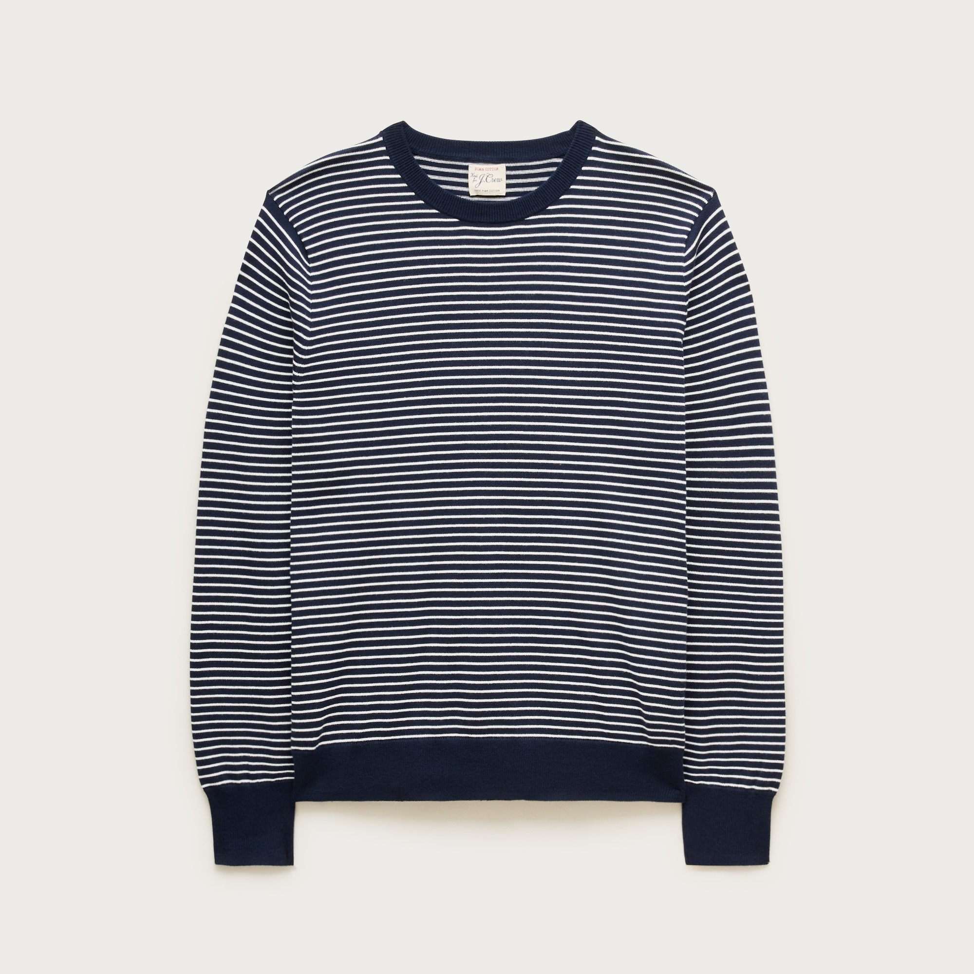 Pima cotton sweater in stripe