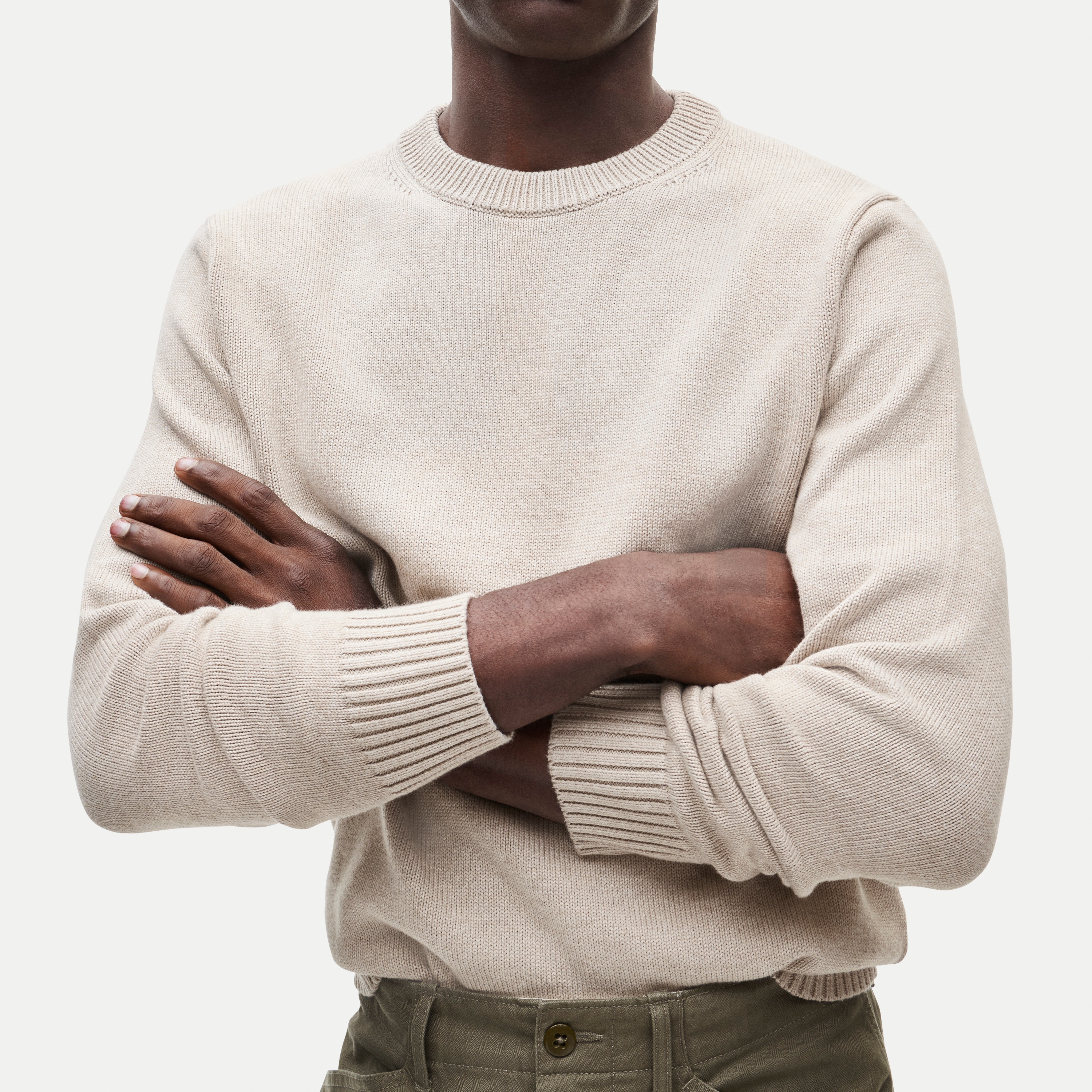 Heritage cotton crewneck sweater - thumbnail 10