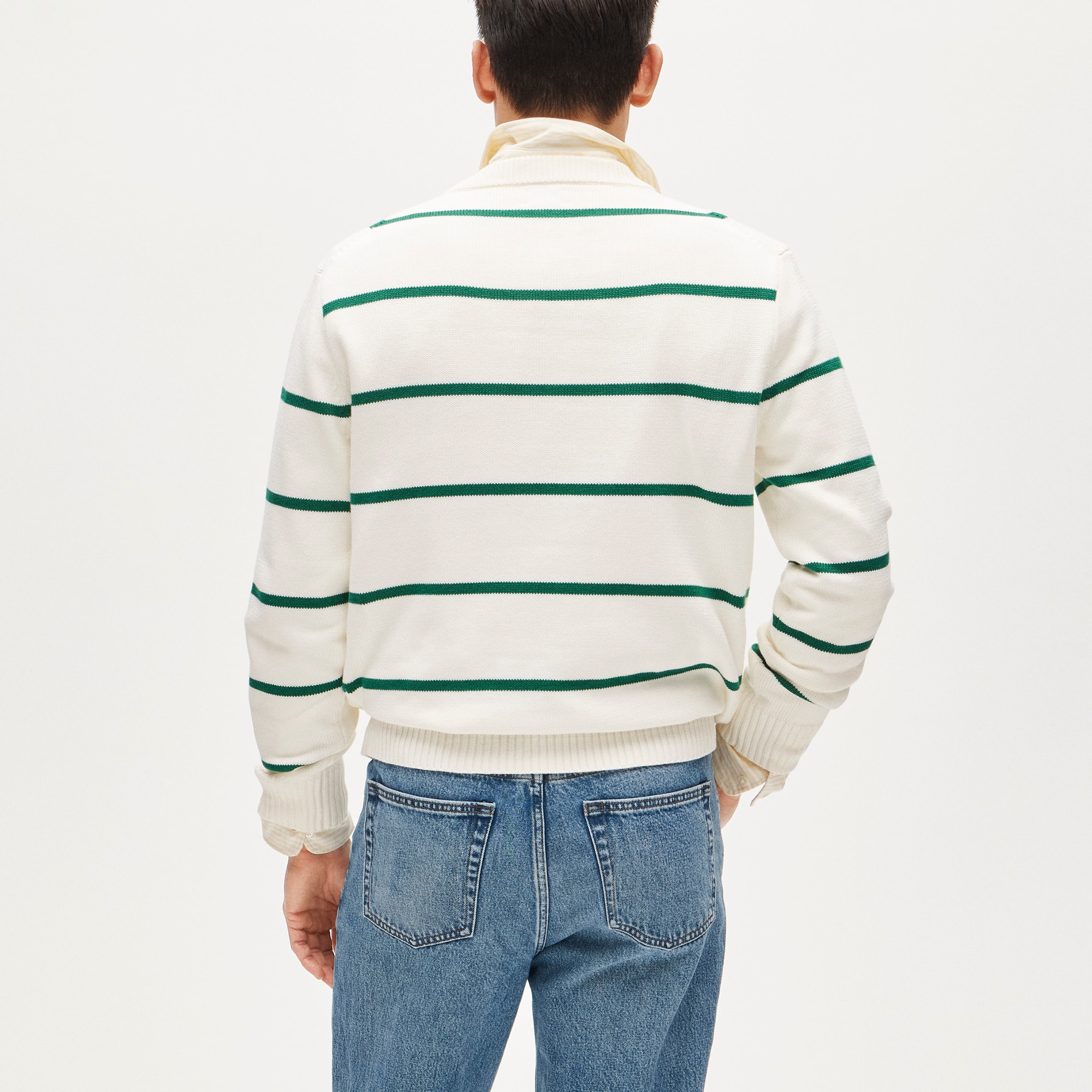 Heritage cotton sweater in stripe