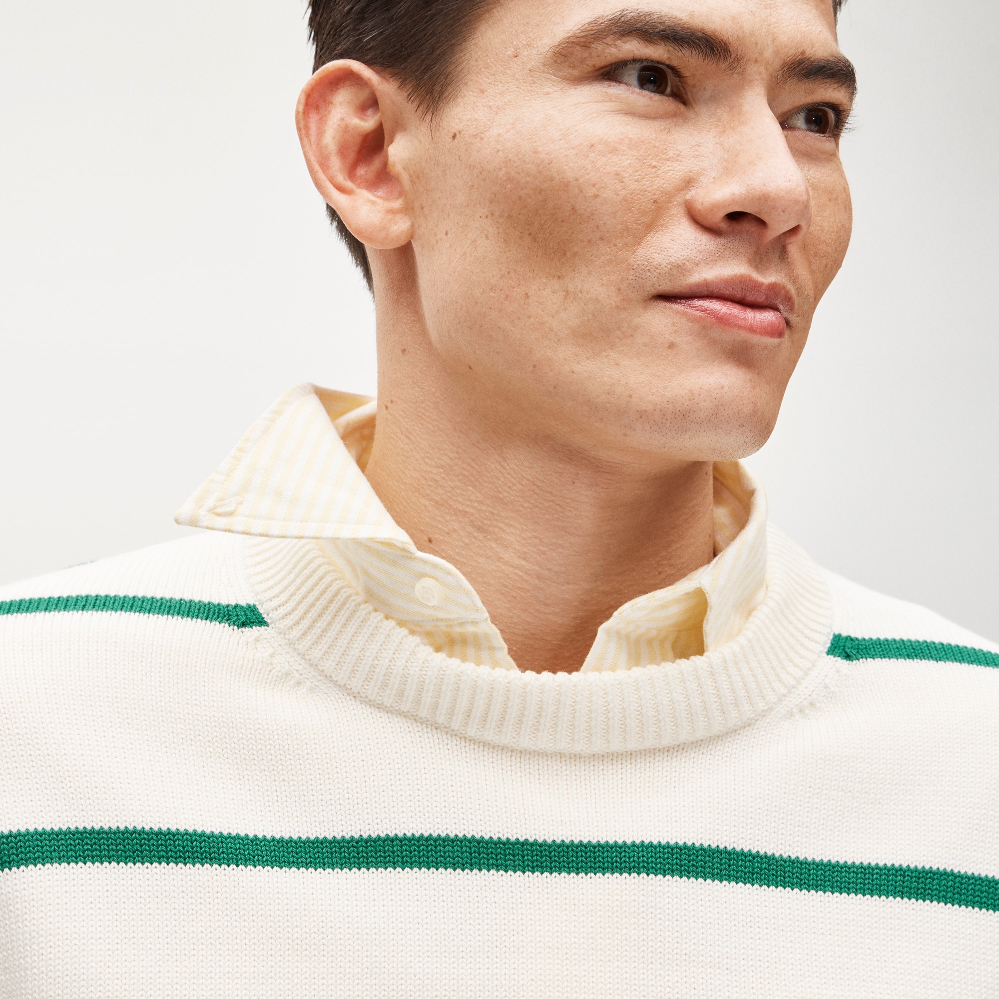 Heritage cotton sweater in stripe