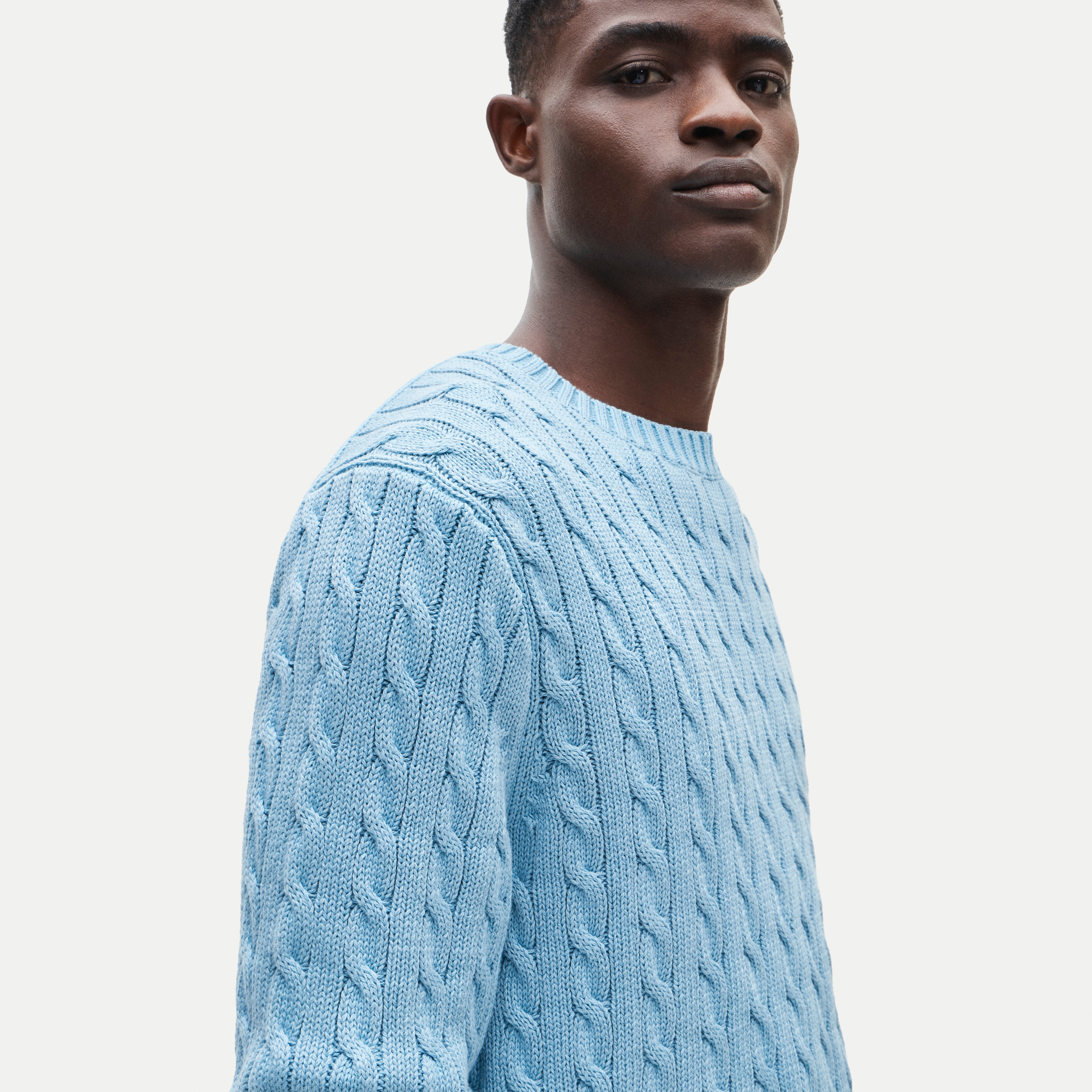 Garment-dyed Cable-knit Cotton Sweater For Men | J.Crew