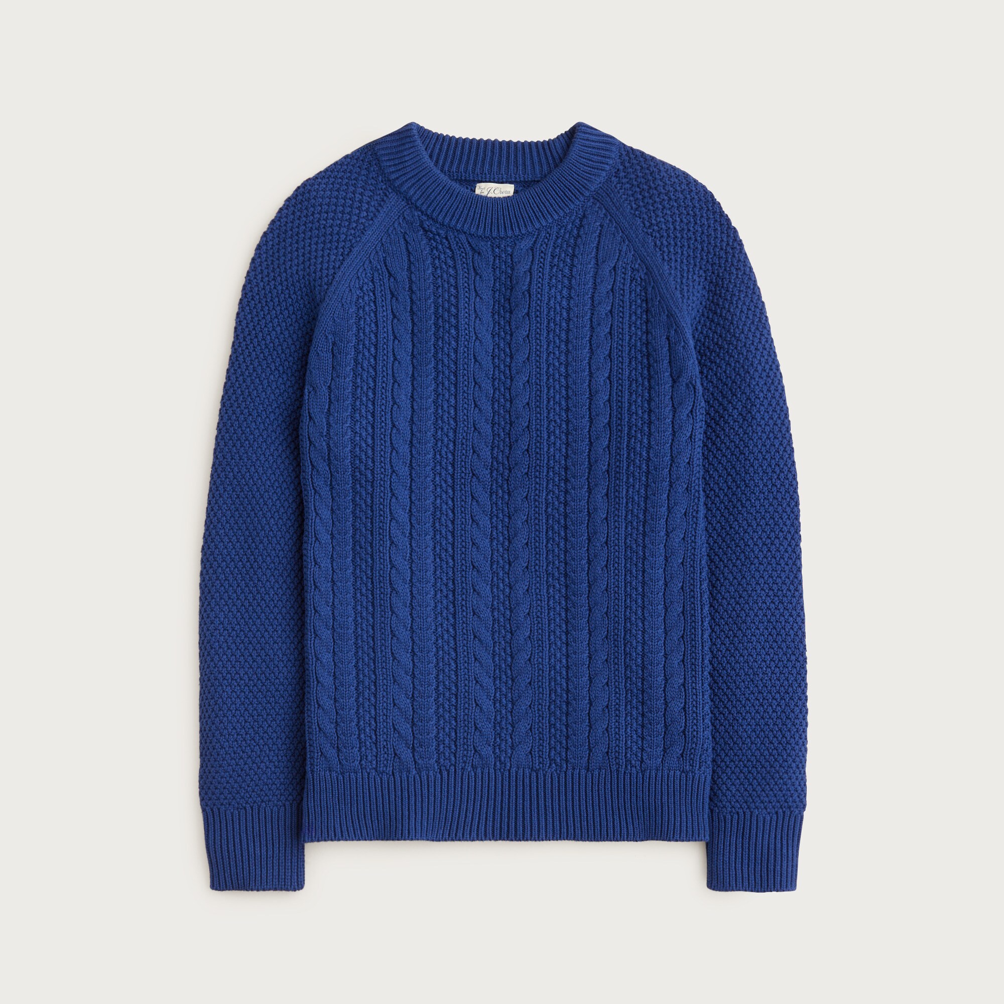 Heritage cotton cable-knit crewneck sweater