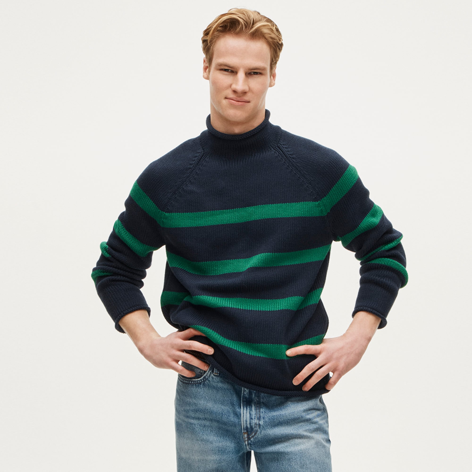 1988 Rollneck™ Sweater In Stripe For Men | J.Crew