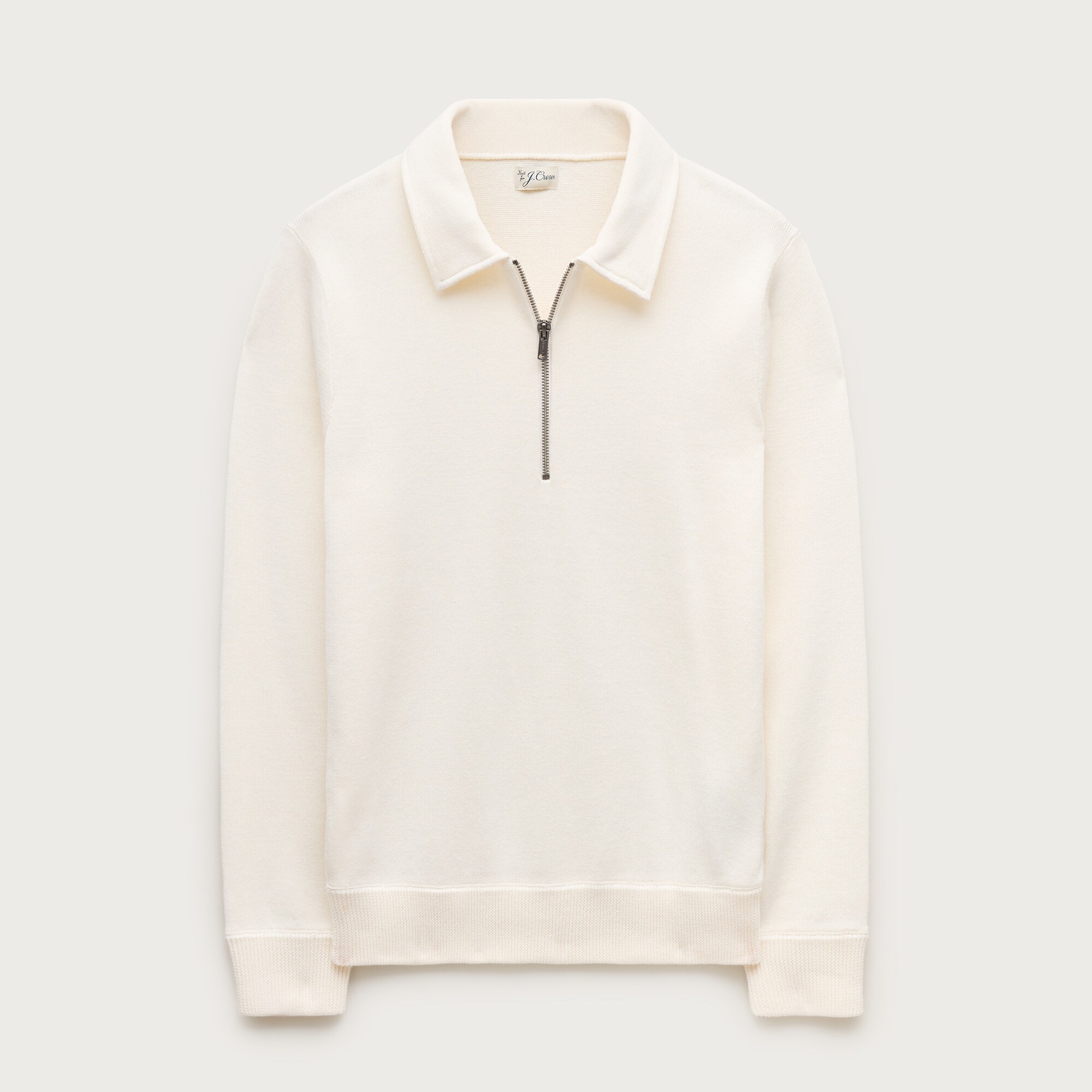 Quarter-zip Sweater In Milano-stitch Cotton For Men | J.Crew