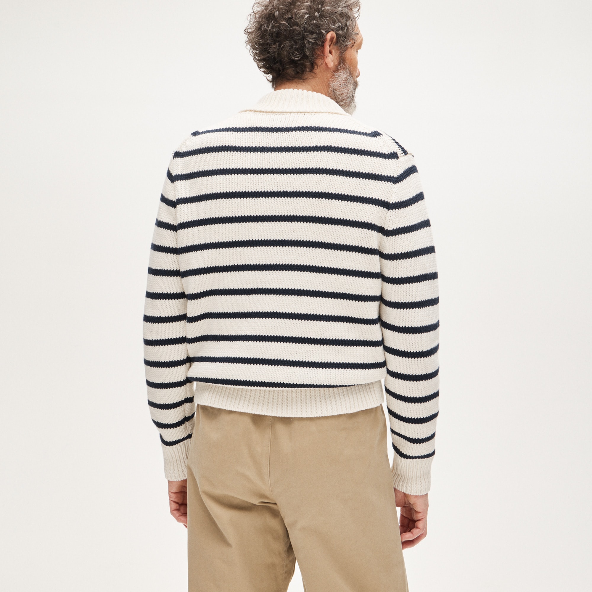 C.E CAVEMPT シーイー STRIPE COLLARED SWEAT L Conrad Quarter Zip Sweater Men's Casual Wear | Stacyadams.com