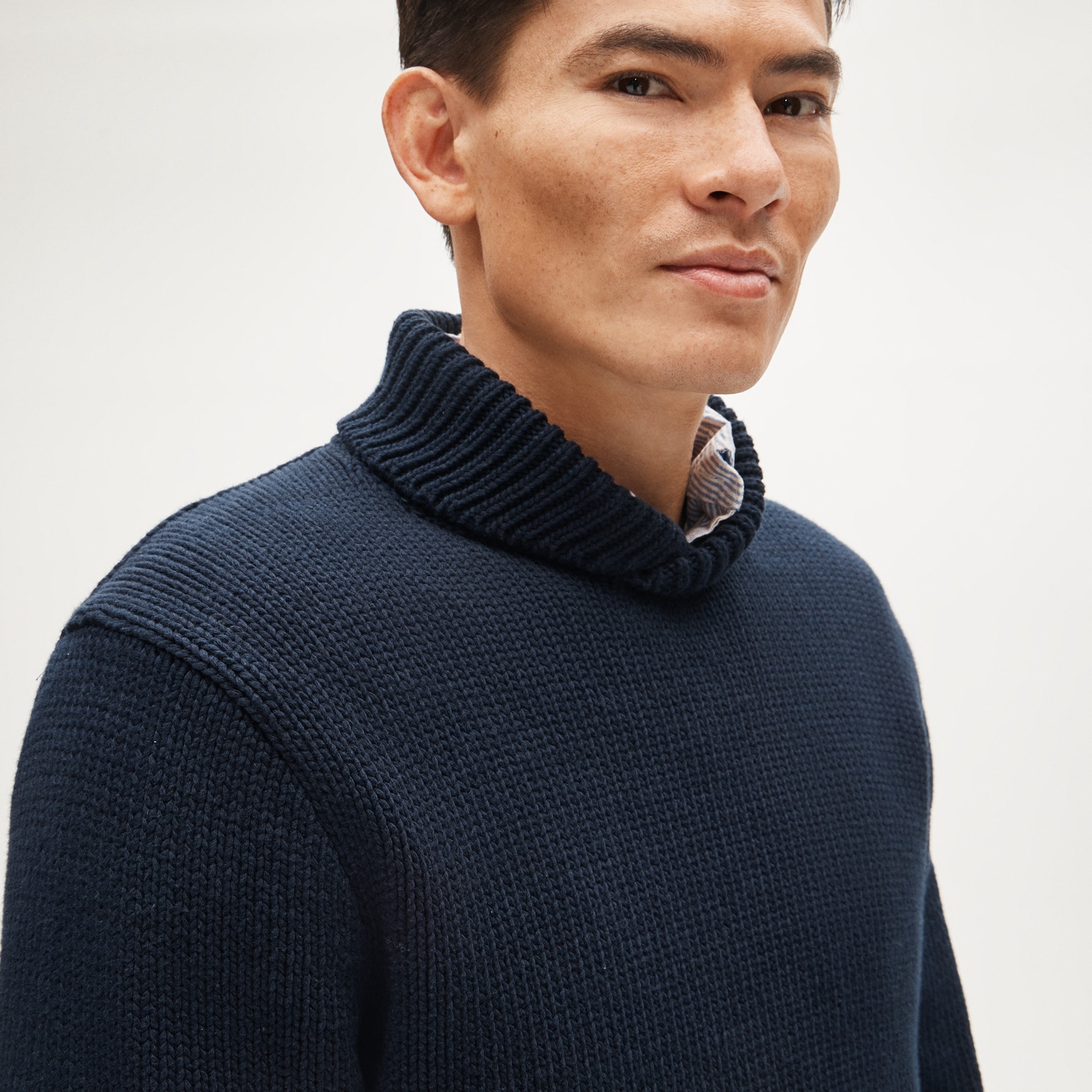 Cotton Shawl-collar Sweater For Men | J.Crew
