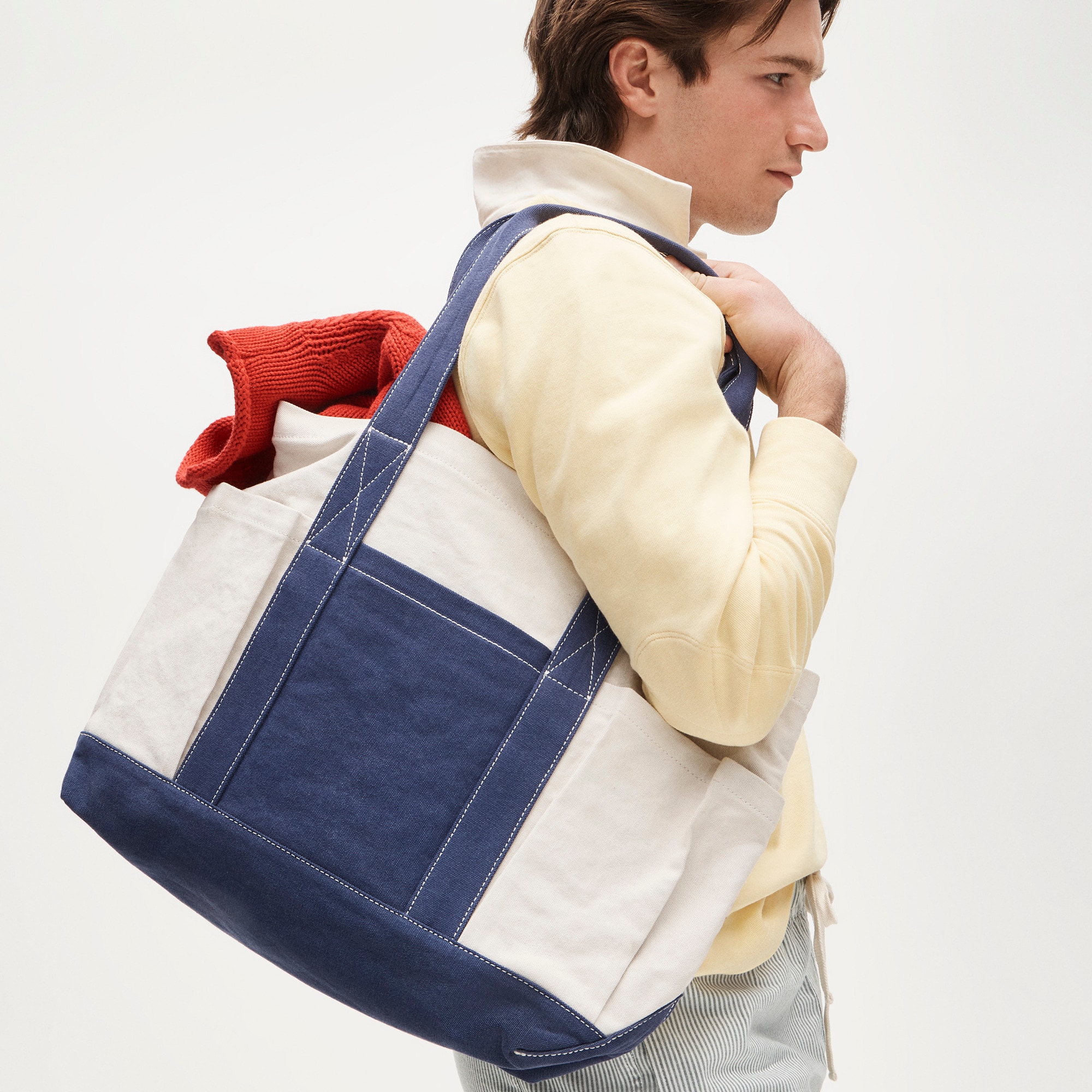 Medium seaport tote bag in washed canvas