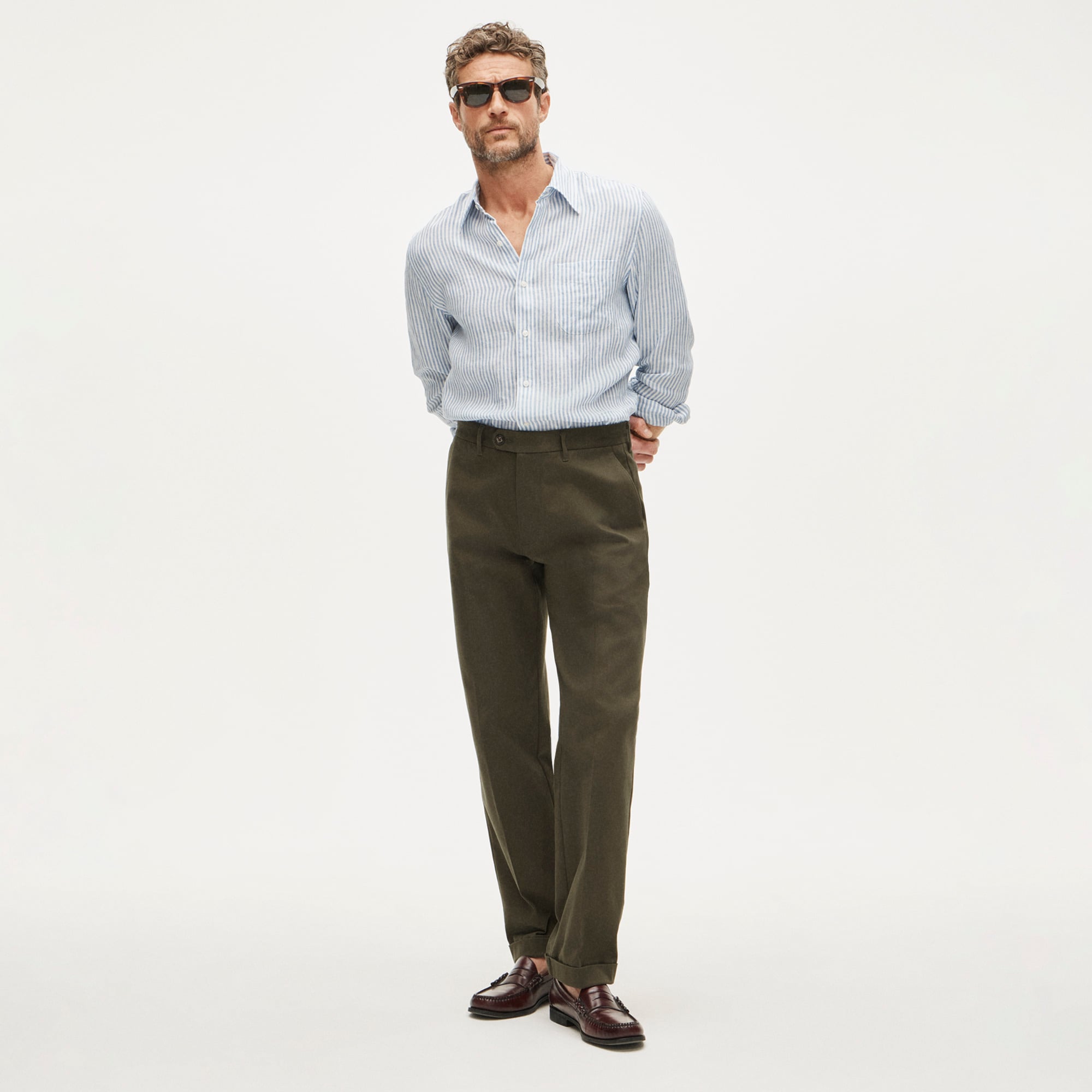 Mercer Classic-fit trouser in Italian stretch twill
