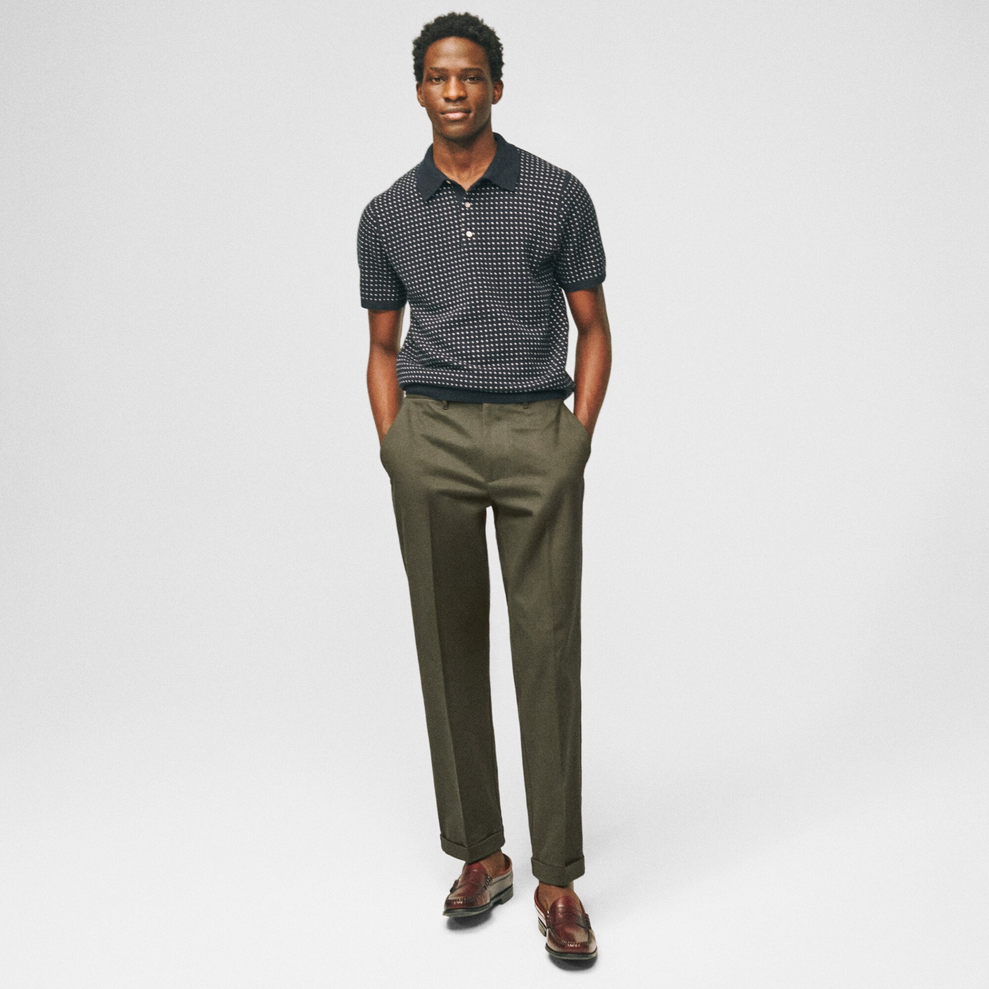  Mercer Classic-fit trouser in Italian stretch twill