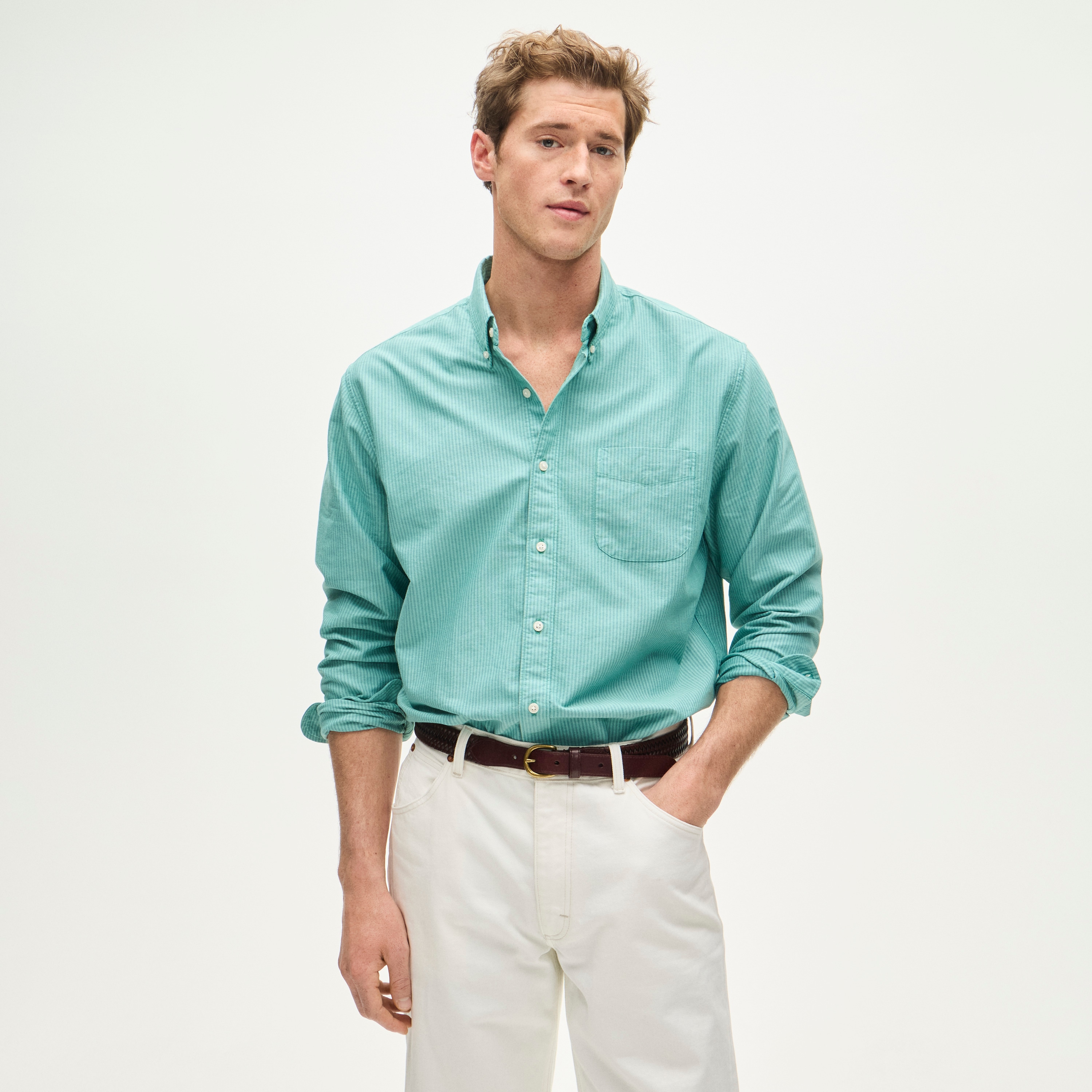 Garment-dyed Classic Oxford Shirt For Men | J.Crew